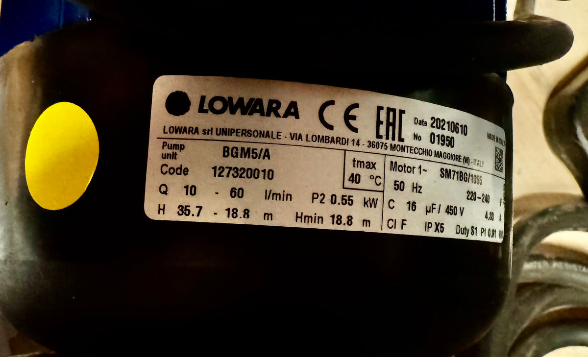Lowara Resiboost MMW09UK/BGM5 Horizontal Multistage Pump Self Priming 0.55kW 1005602267U #4819