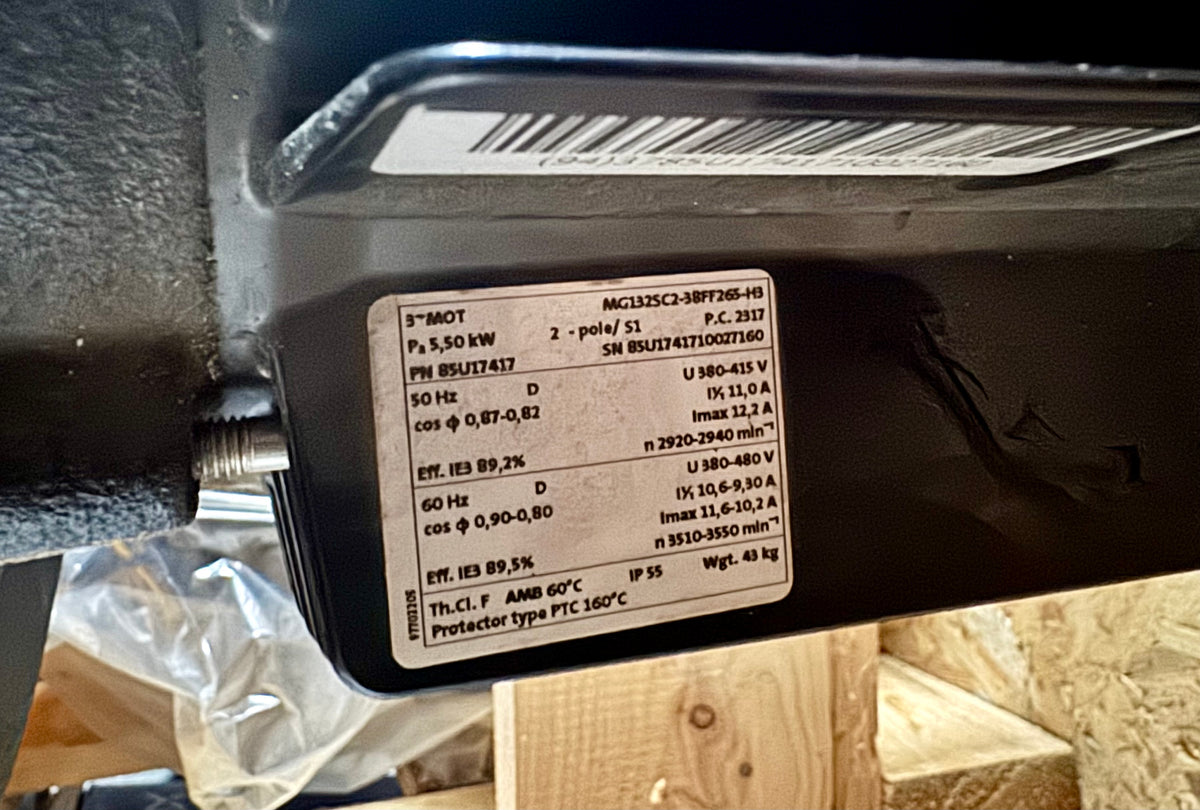 GRUNDFOS MG132SC2 38FF265 H3 5.5kW 415V 85U17417 IM V1/B5 Motor #4831