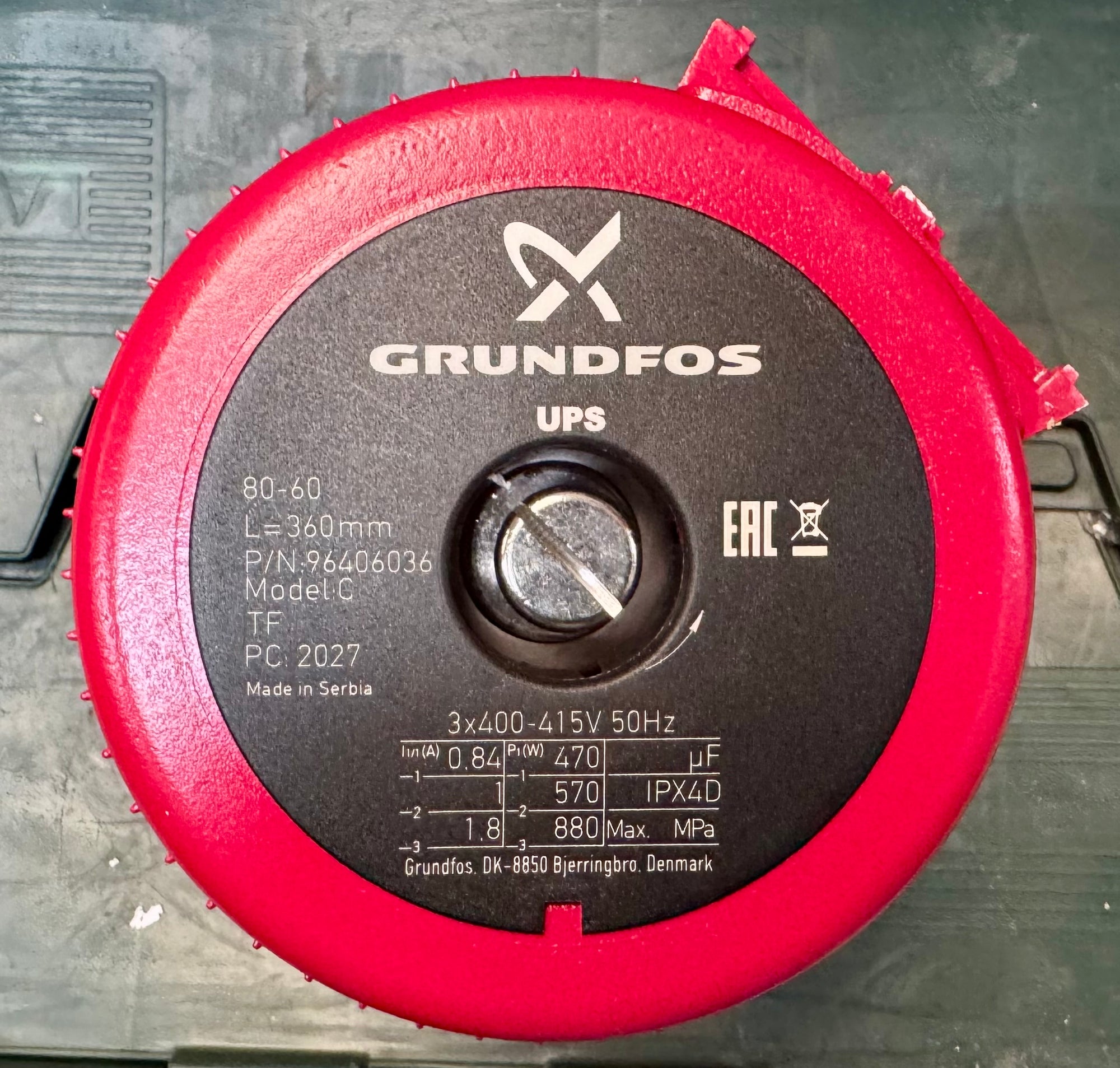 Grundfos UPS/D 80-60/4 Circulator Replacement Pump Head 96406036 415v #4829
