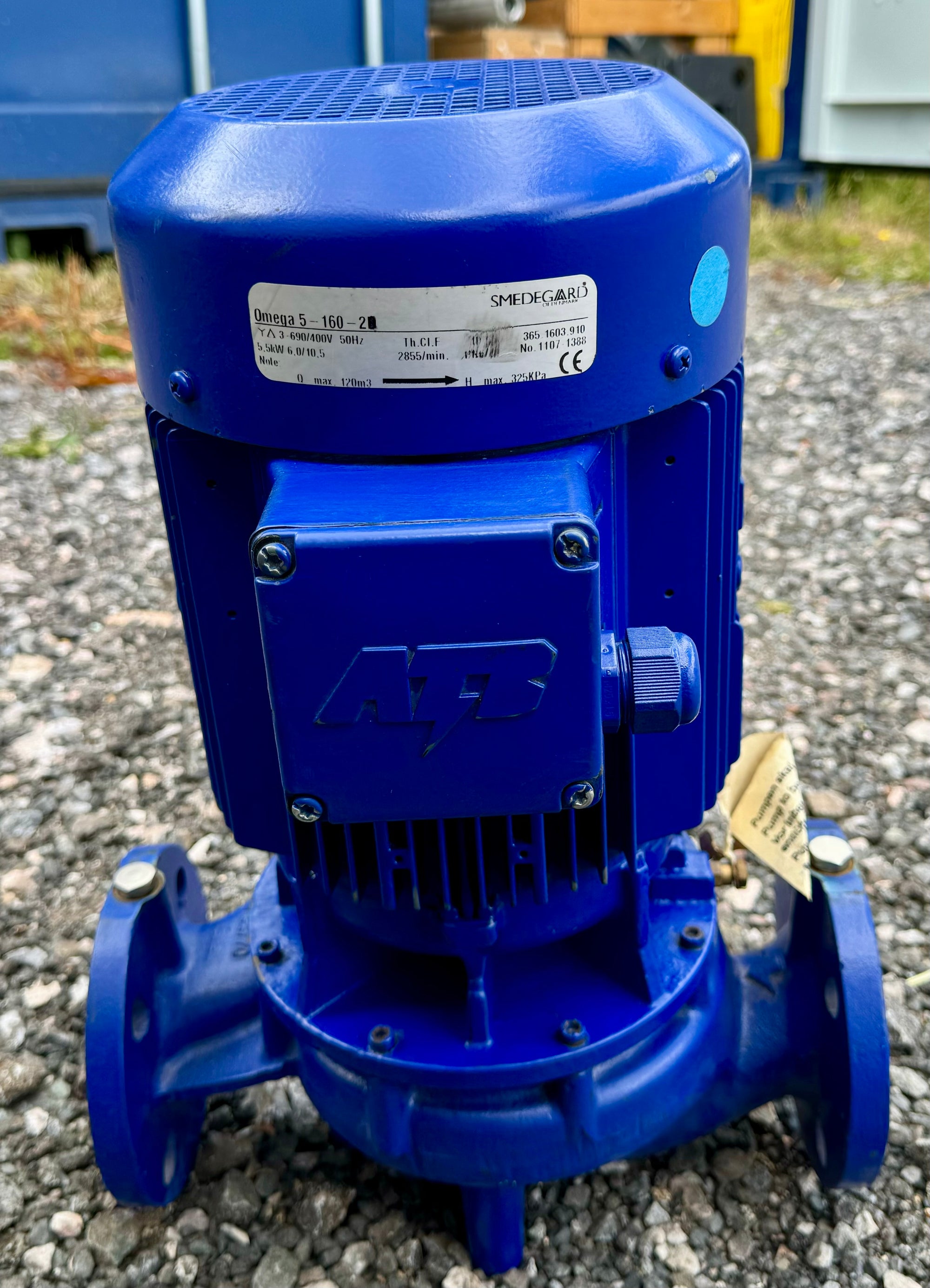 Smedegaard Omega 5-160-2 5.5KW SINGLE STAGE IN LINE 415v Dn50 #4160