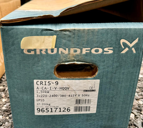 Grundfos CRI 5-9 A CA I V HQQV 96517126 1.5kW 415v Vertical Multistage Pump #4161