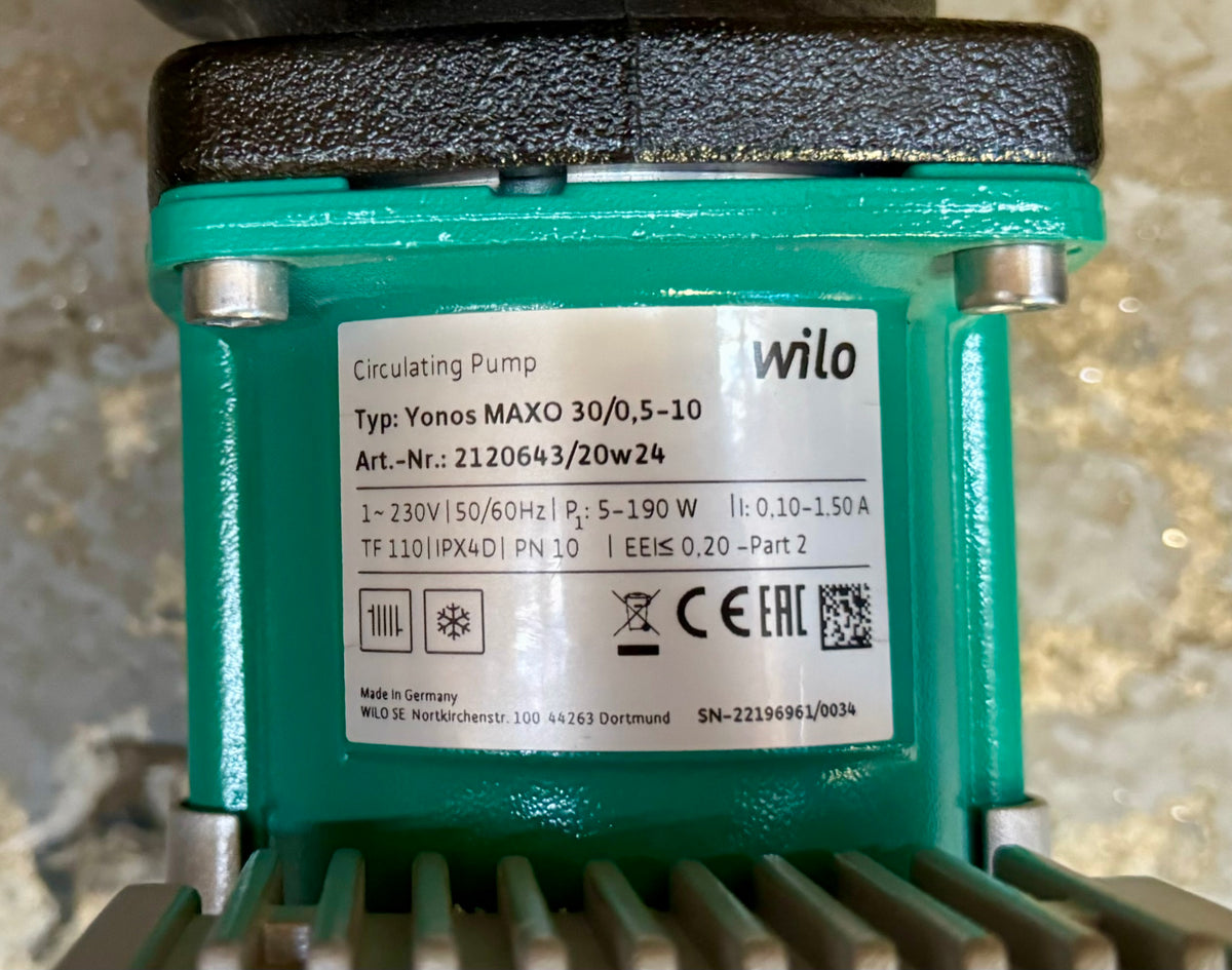 Wilo Yonos MAXO 30/0,5-10 Circulator Pump 240v DN32 180mm 2120643 #4206