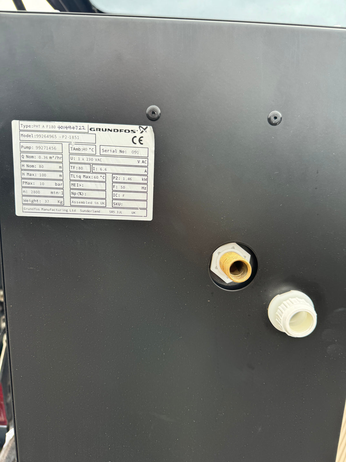 Grundfos PHT A F180 twin 2.5 bar Pressurisation Unit 99264965 #4238