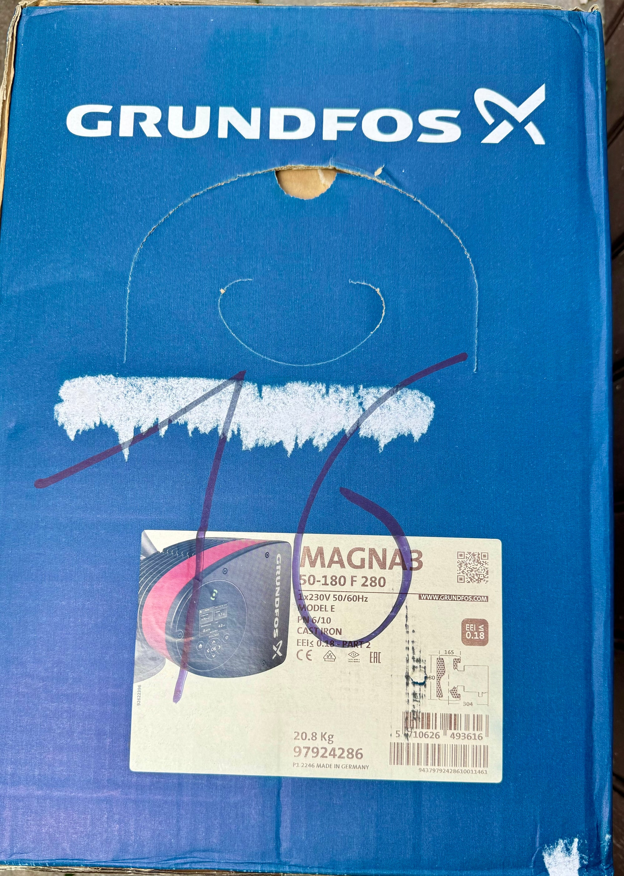 Grundfos Magna3 50-180 F (280) Pump Circulator  97924286 #4306