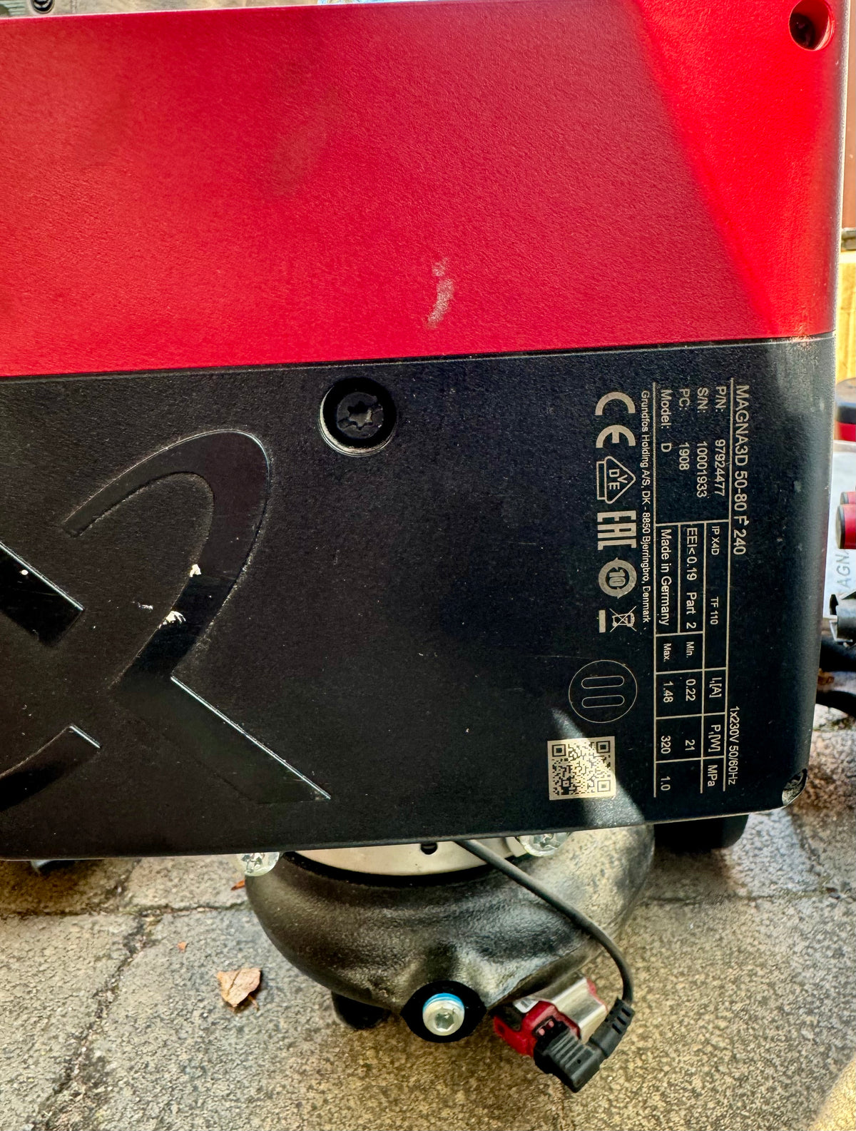 Grundfos Magna3 D 50-80F 1PH Flanged Pump Heating Circulator 240v 97924477 Model D #4329 USED