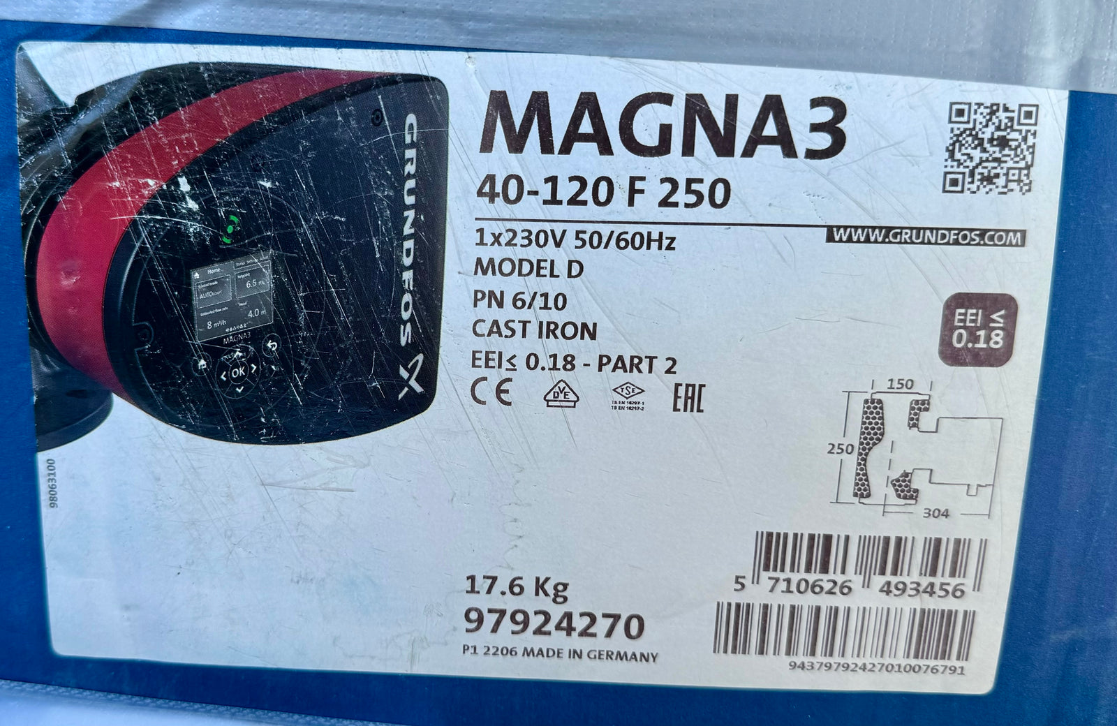 Grundfos Magna3 40-120 F Circulator Pump 230v 97924270 #4352