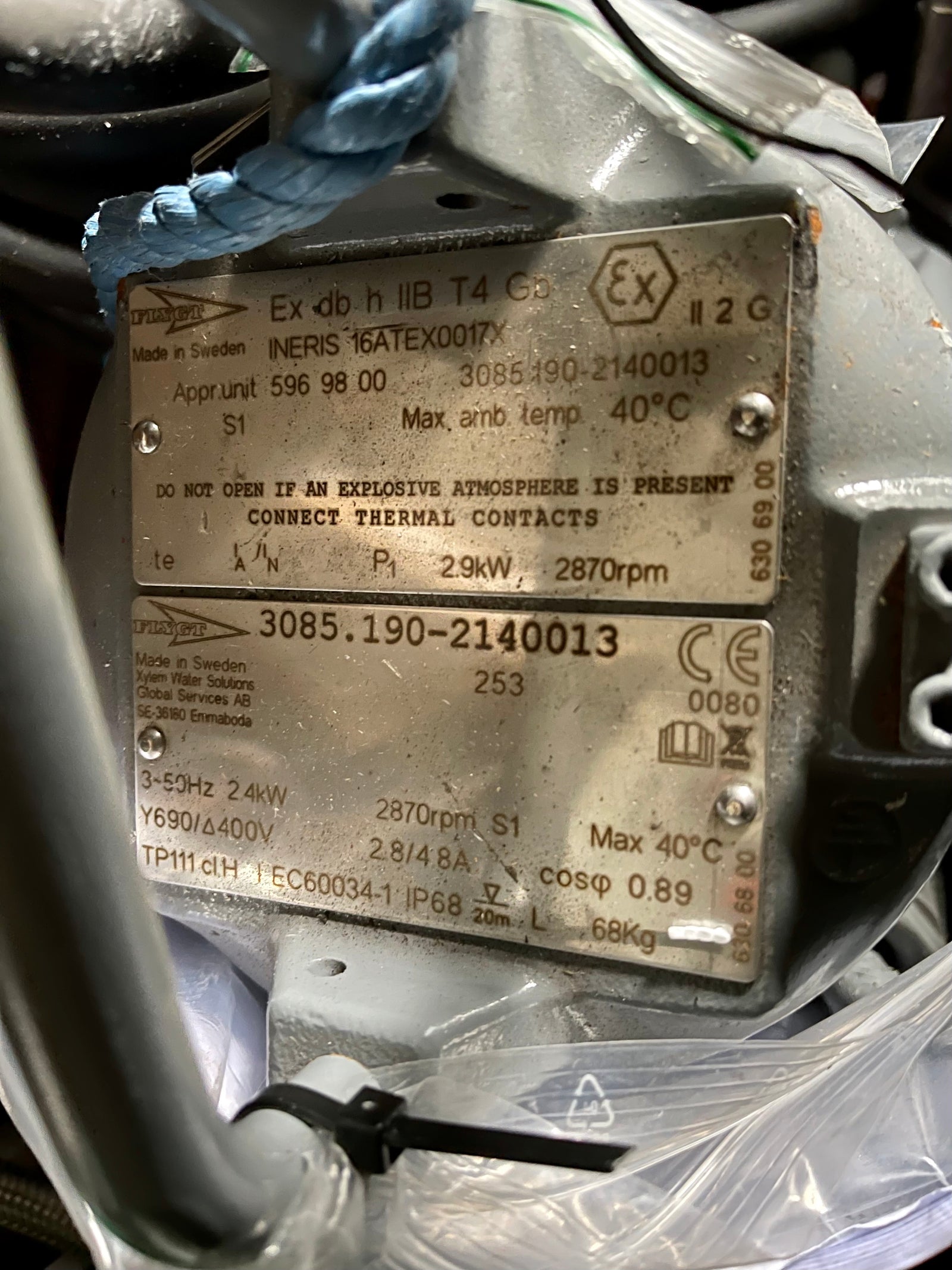 Flygt NP 3085.190 253 SH 2.4kw 400v submersible waste water pump #3287