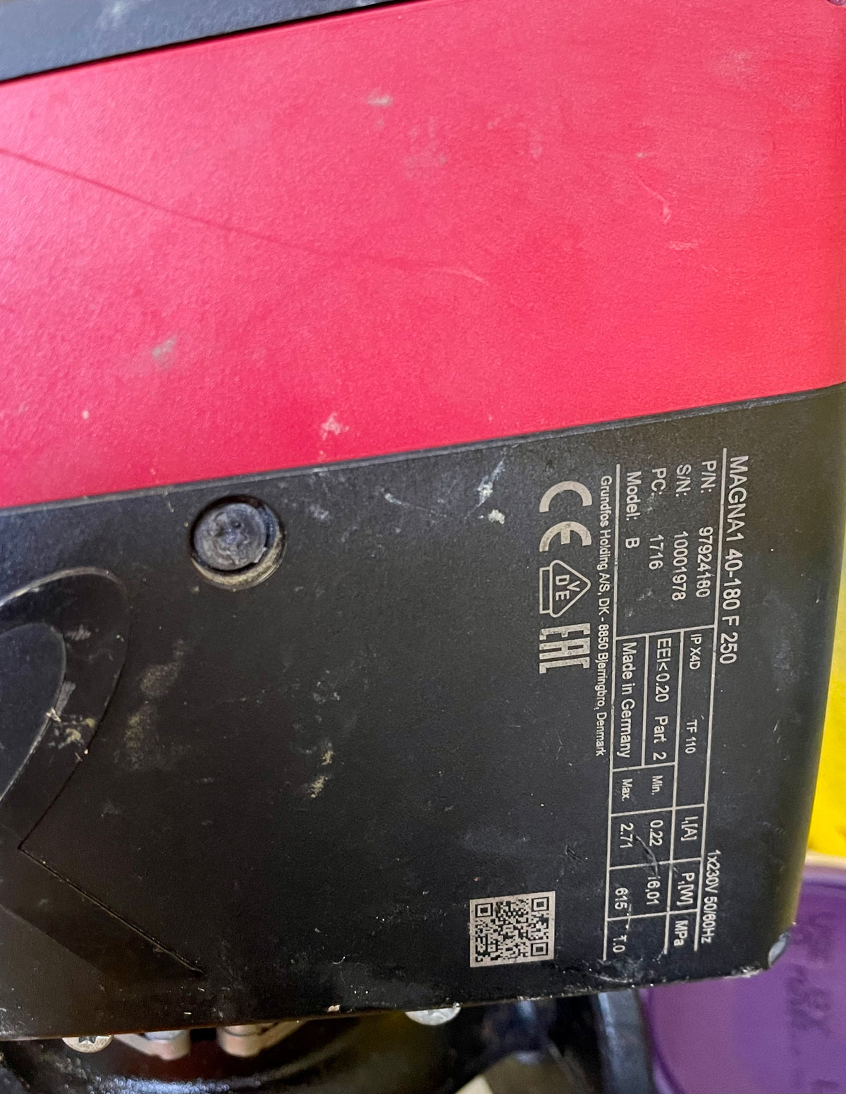 Grundfos Magna1 40-180f Variable Speed Circulator Pump 240V (97924180) #3455 USED