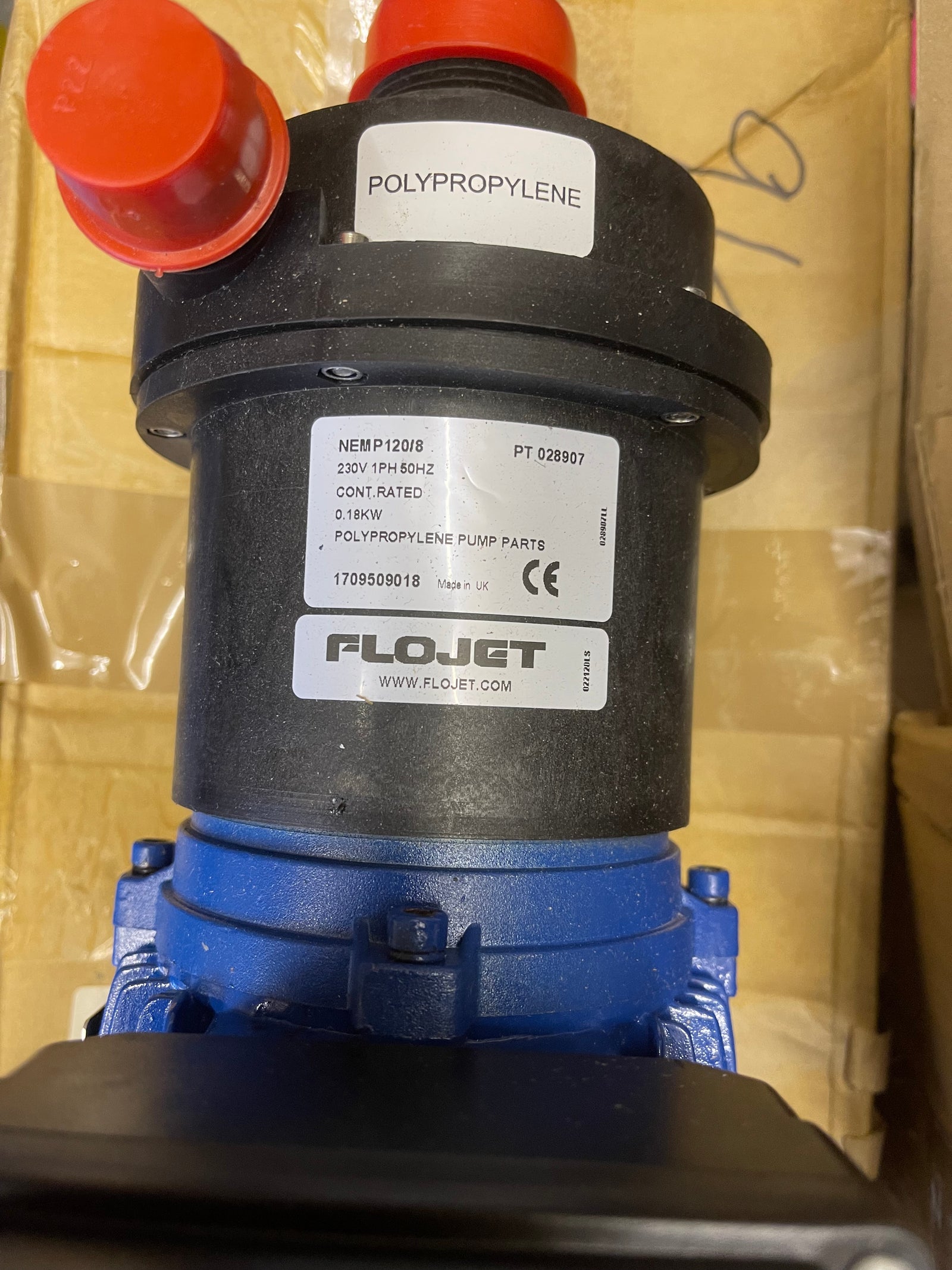 Flojet Xylem NEMP120/8 Magnetic Drive, sealless centrifugal pump, 230v/1/50Hz 028907 #3469