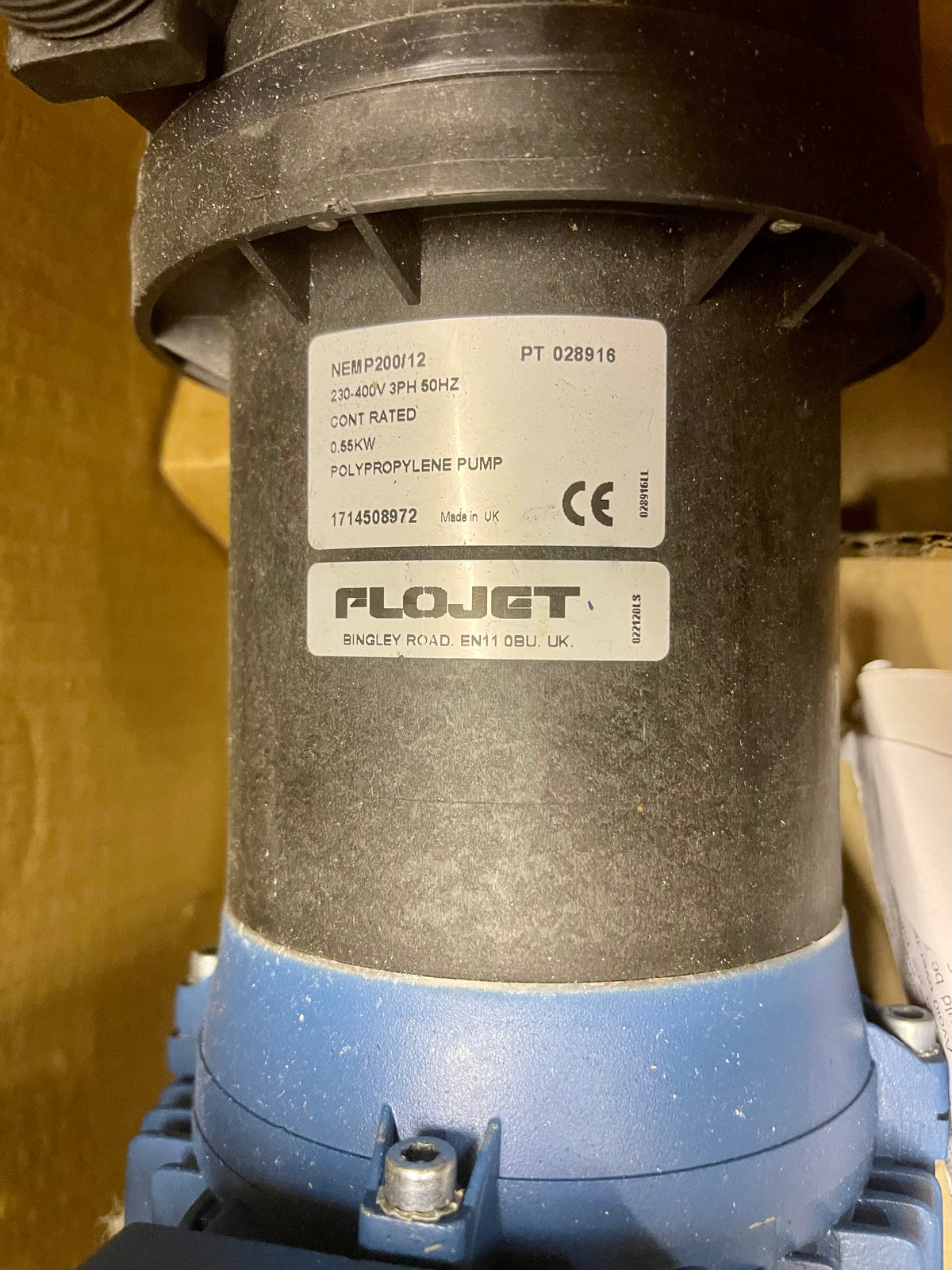 Flojet Xylem NEMP200/12 Magnetic Drive, sealless centrifugal pump, 400v/3/50Hz 028916 #3470