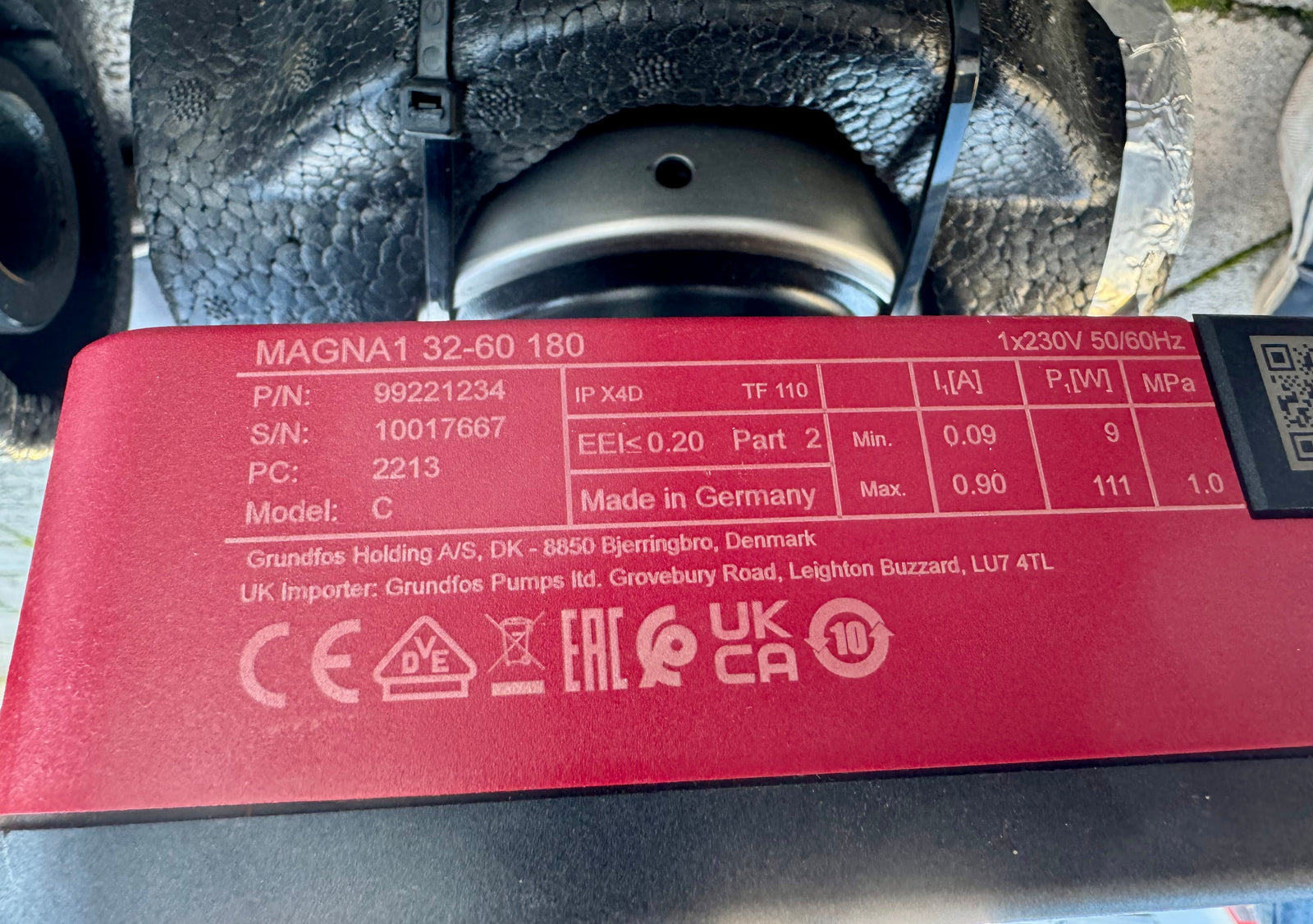 Grundfos Magna1 32-60 180 Circulator Pump 99221234 2022 #4423 USED