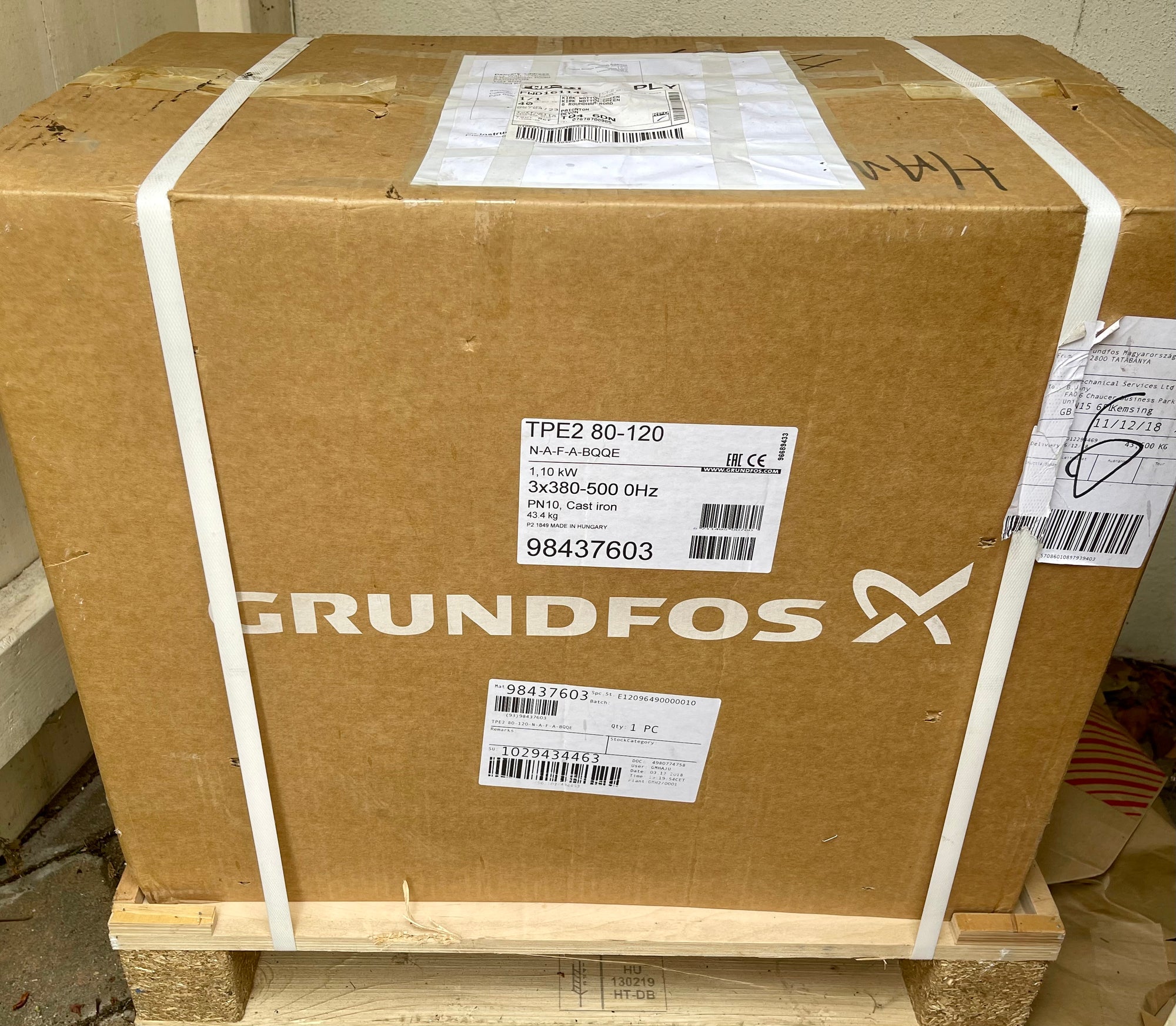 Grundfos TPE2 80-120 Circulator Pump 400V 98437603 #3495