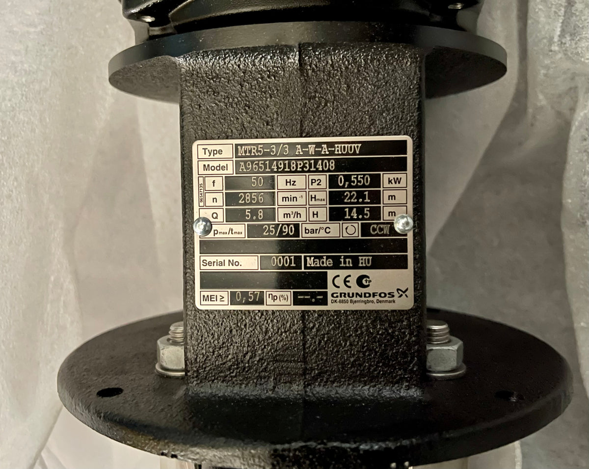 Grundfos MTR 5-3/3 A-W-A HUUV 96514918 Immersible Pump 415V #3509