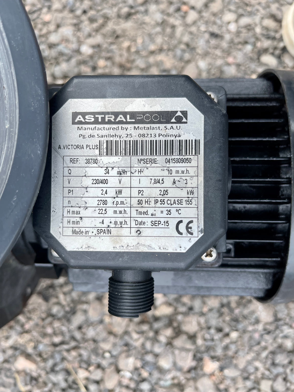 Astralpool Astral Victoria Plus 38780 Swimming Pool Circulator Pump 2.2kw 415v USED #3537a