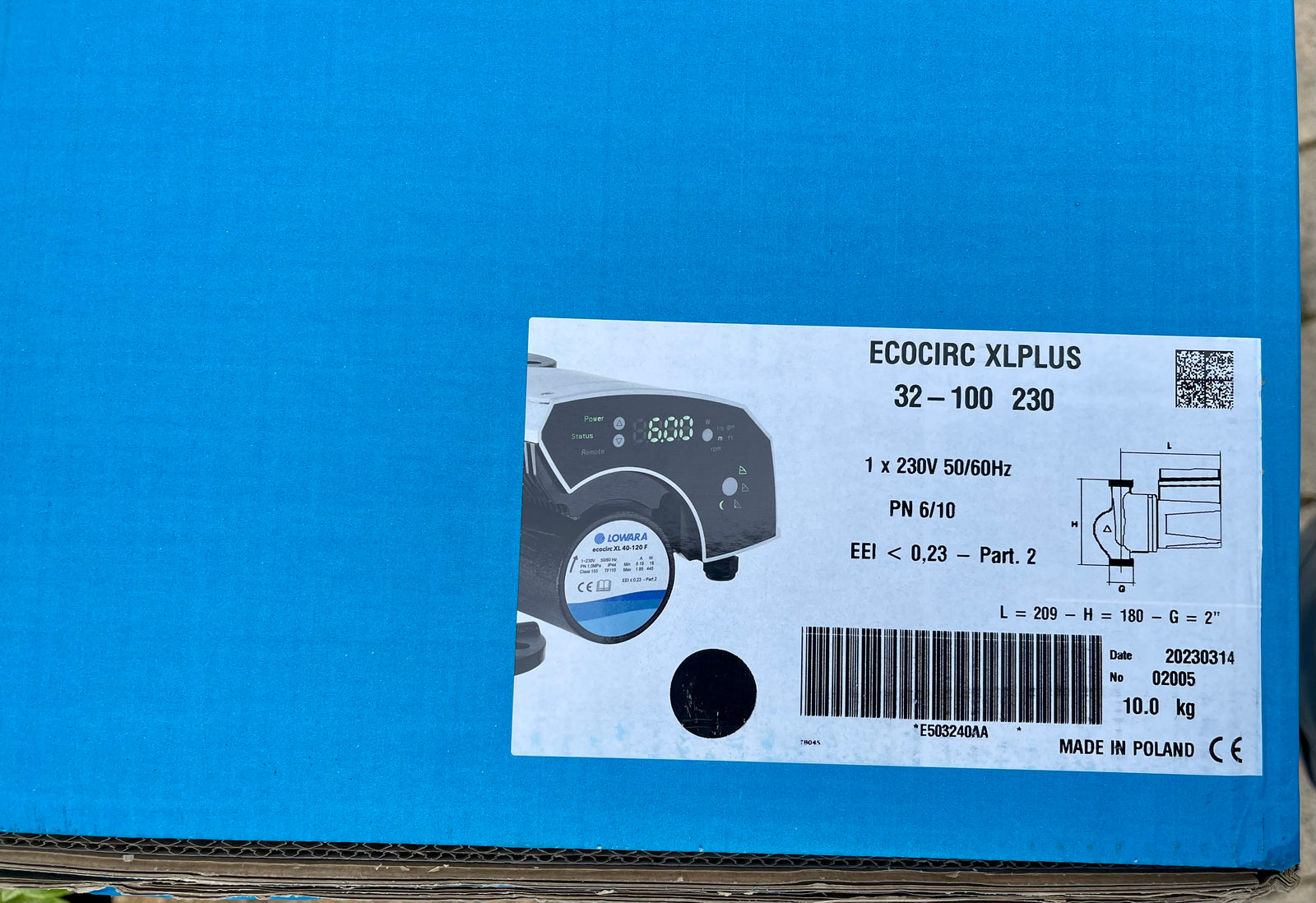 Lowara Ecocirc XLplus 32-100 240v Circulator Pump E503240AA #3569