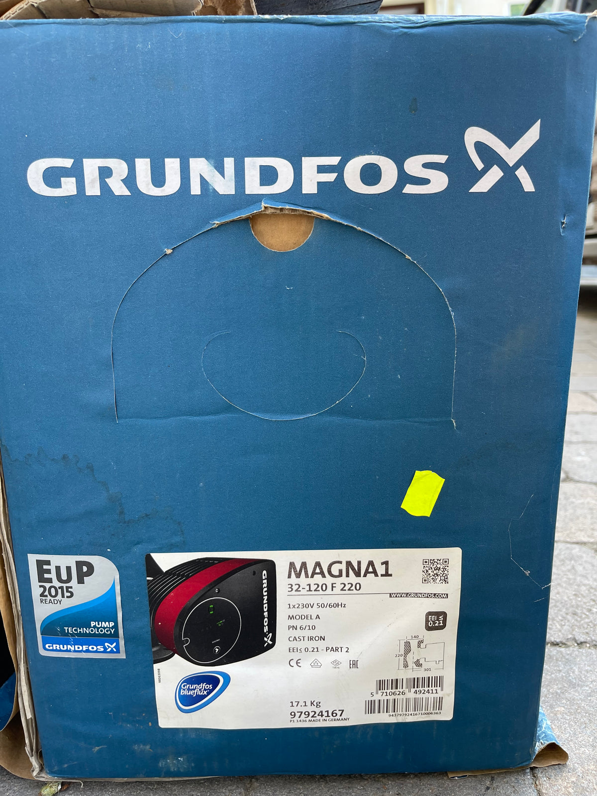 Grundfos Magna1 32-120F 1PH Flanged Pump Heating Circulator 240v 97924167 #3575