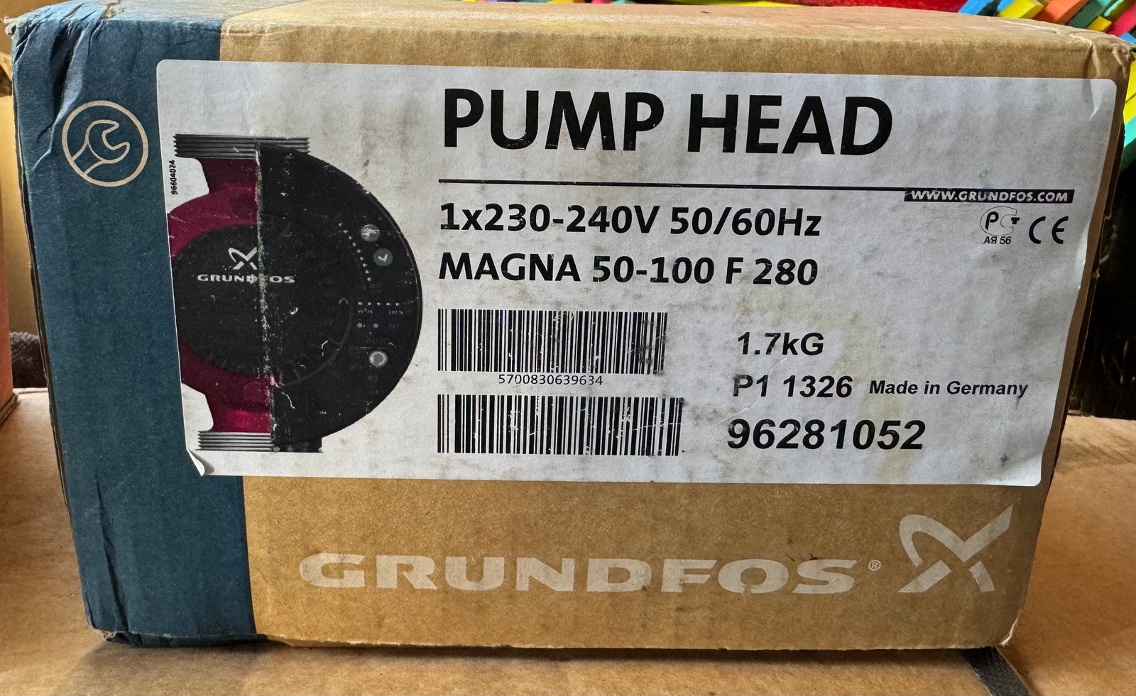 Grundfos Pump Head Magna UPE 50-100 F 240 Replacement 96281052 96281020 #4473
