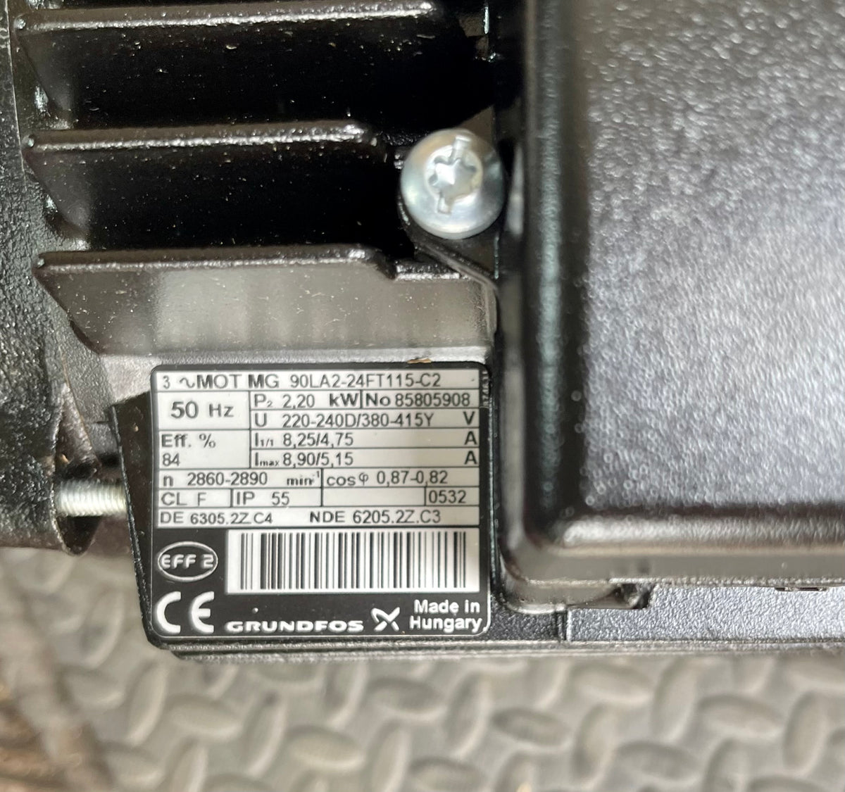 GRUNDFOS MG90LA2 24FT115 C Pump Motor 85805908 415v 2.2kw #3615