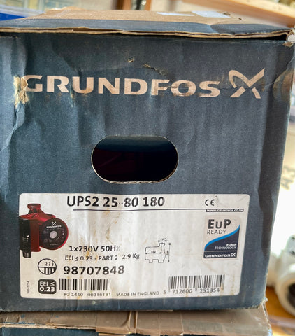 Grundfos UPS2 25-80 (180) Circulator Pump 98707848 240V #3621