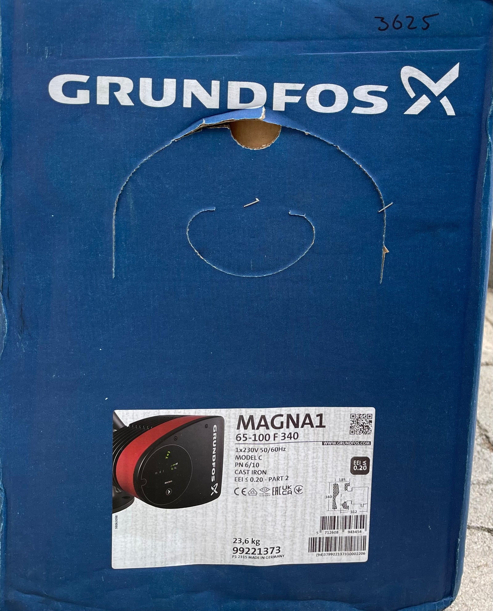 Grundfos Magna1 65-100F 99221373 340mm Flanged Circulating Pump #3625/4678
