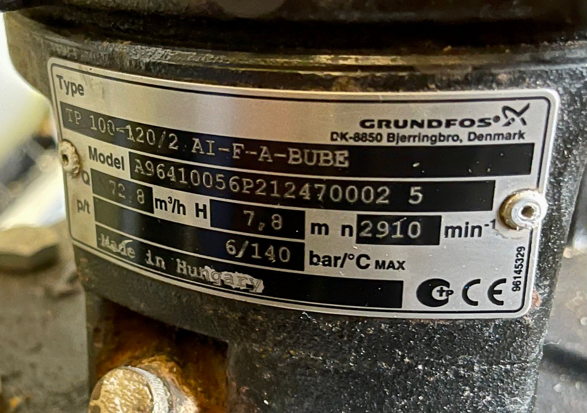 Grundfos TP 100-120/2 96410056 Circulation Pump 2.2kw 400v #3629 USED