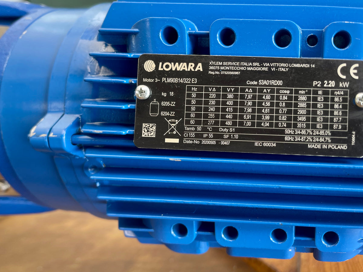 Lowara 3SV19 F022T/D Vertical Multistage Pump 2.2kW 1016LC591 #3645