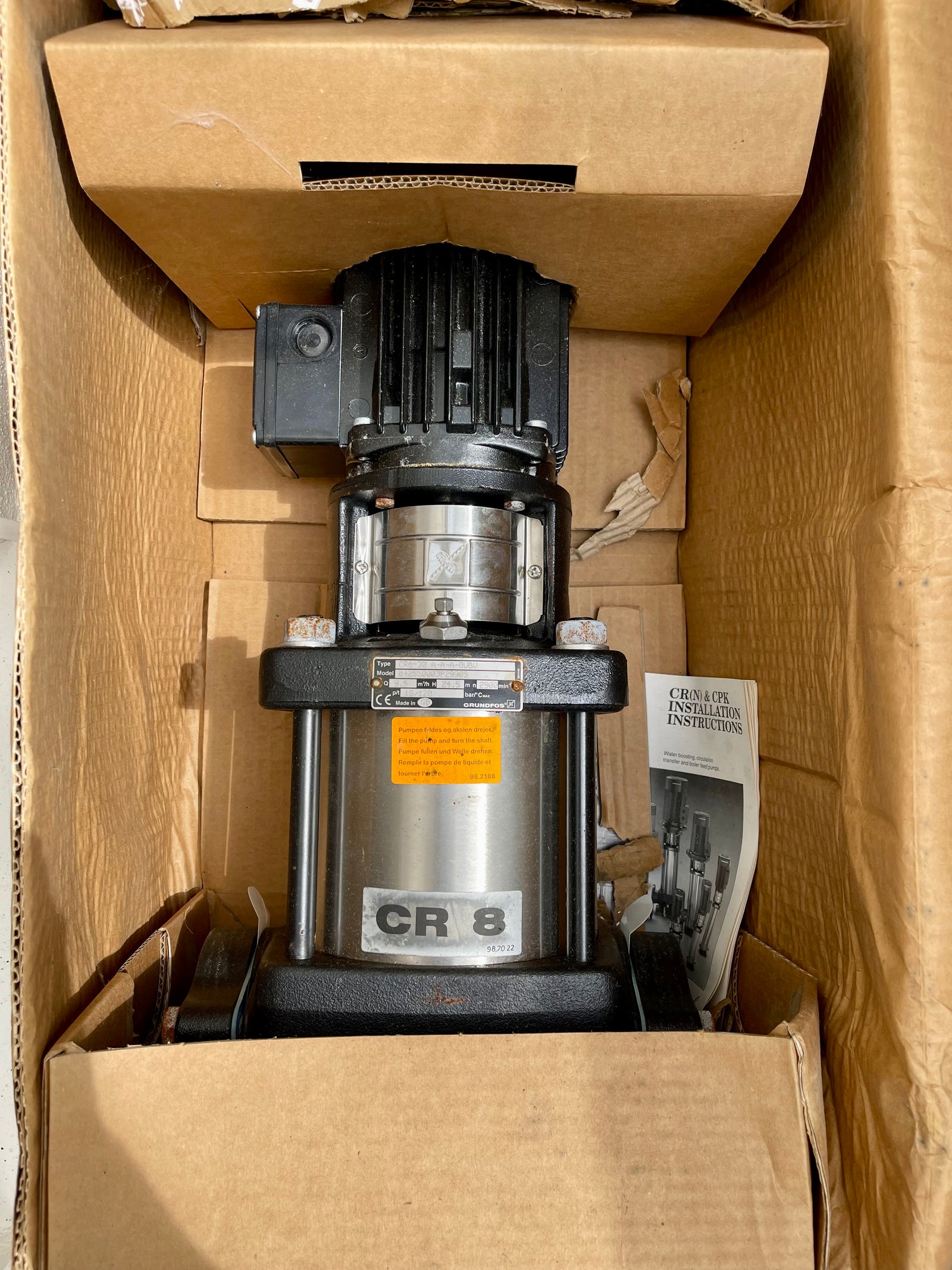 Grundfos CR 8-30 A A A BUBV Pump 415V 42557103 #3658 VAT