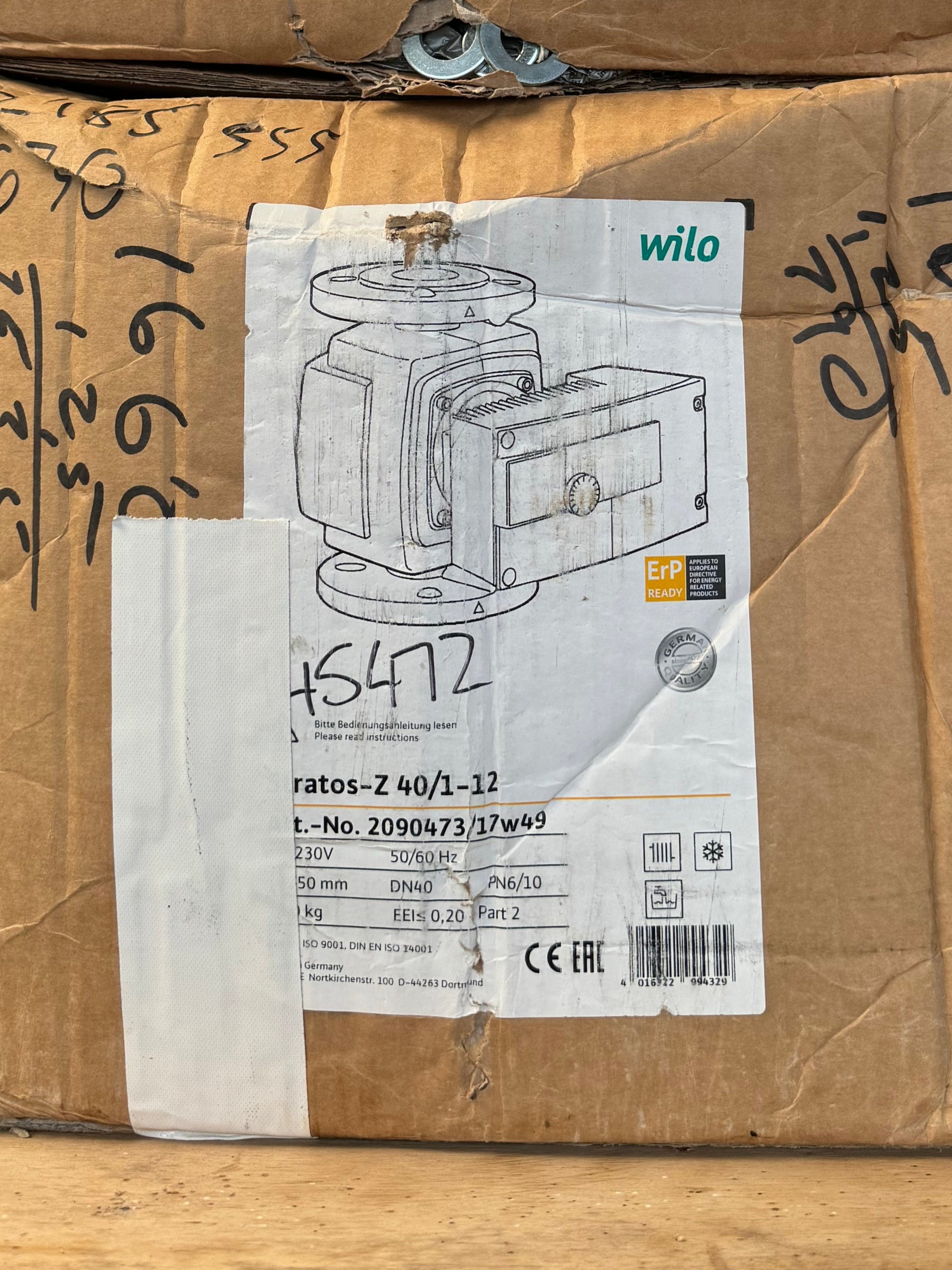 Wilo Stratos Z 40/1-12 Pn6/10 230v Circulator Pump Bronze 2090473 #4534