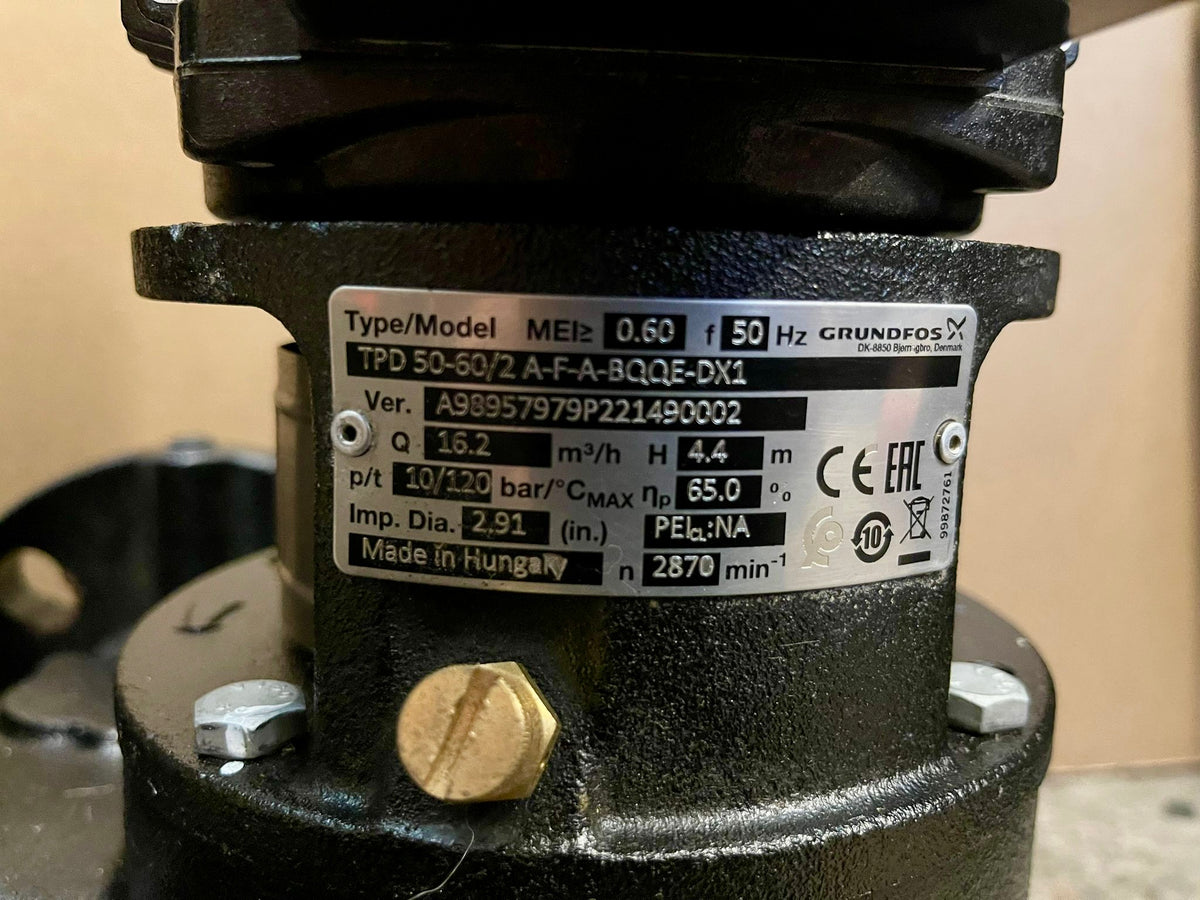 Grundfos TPD 50-60/2 A F A BQQE Flanged Pump Heating Circulator 415v Dn50 98957979 #4887 USED