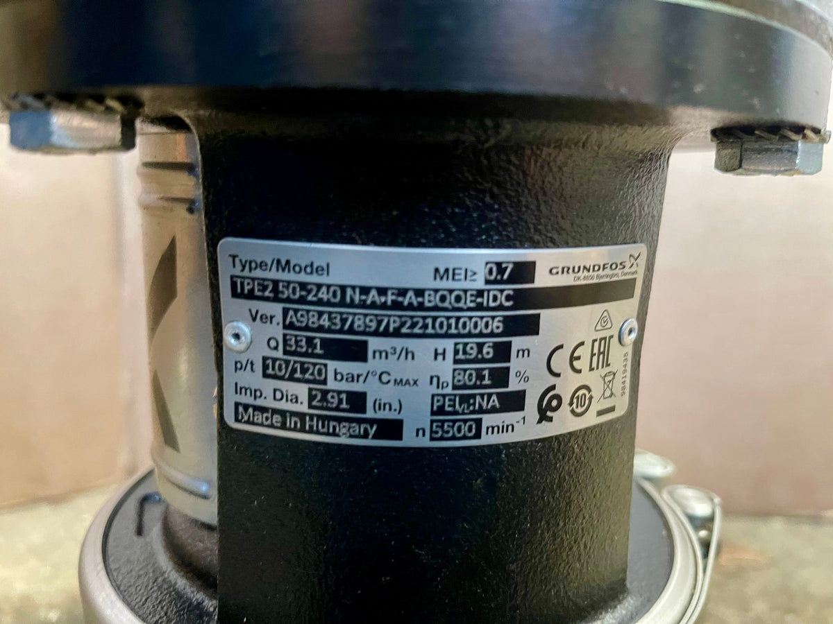 Grundfos TPE2 50-240 N-A-F-A-BQQE-IYC Circulator Pump 415V 2.2kW 98437897 #4874