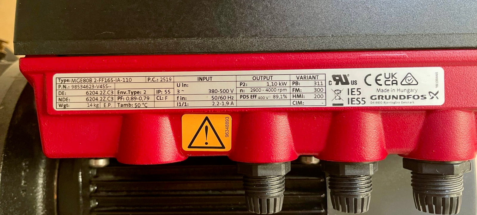 Grundfos TPED 32-200/2 A-F-A-BQQE-GWB Flanged Pump Heating Circulator 415v Dn32 98512486 #4991