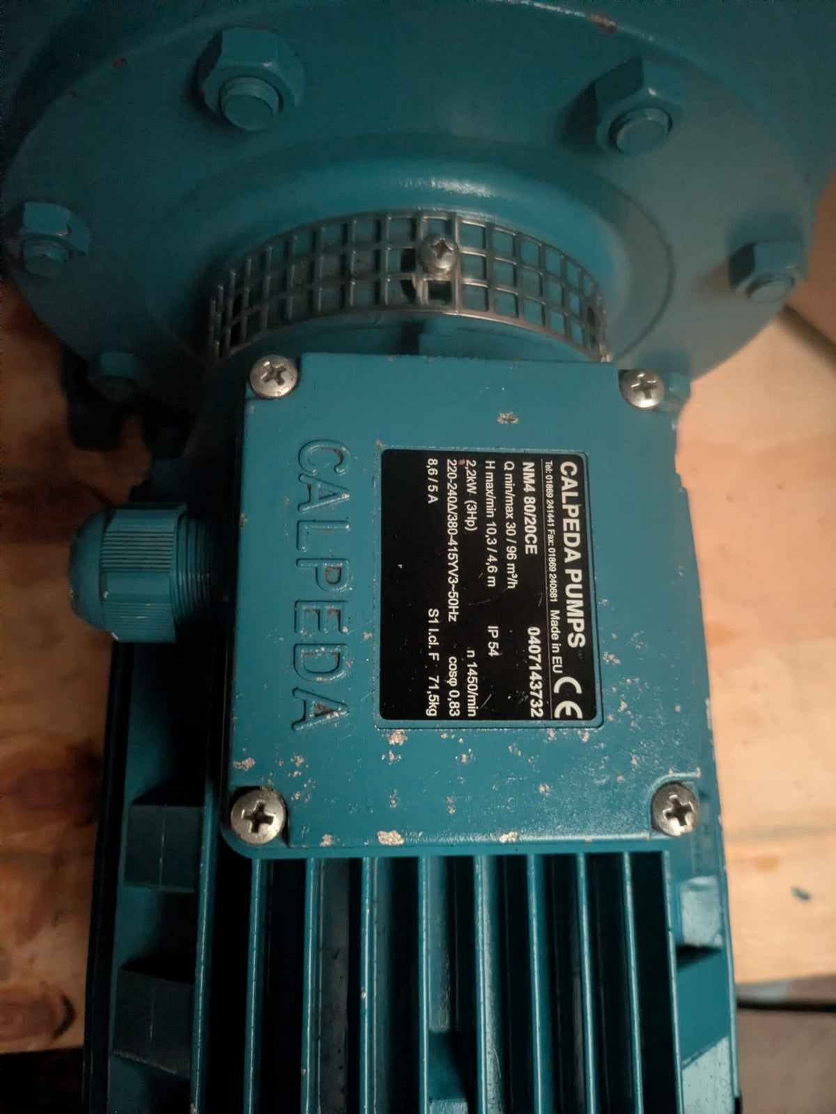 Calpeda NM4 80/20CE End suction Centrifugal Pump #2289