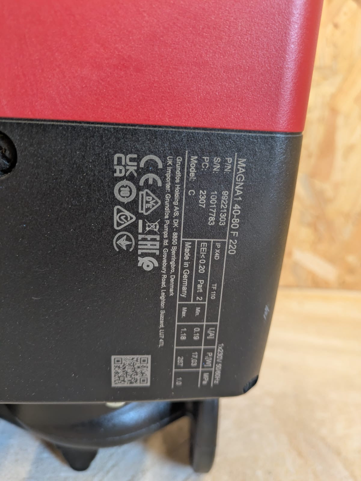 Grundfos Magna1 40-80 F 220 Pump Circulator 240v 99221303 #4069/4666