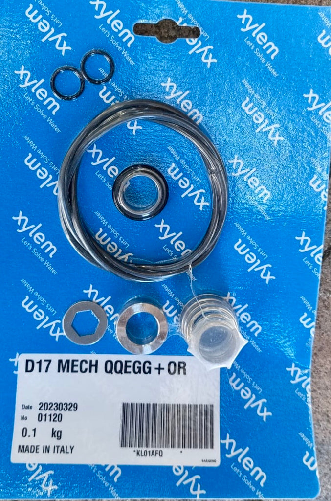 XYLEM LOWARA Mechanical Seal (SiC/SiC/EP) & O-Ring 10-15-22HM (Sleeve) KL01AFQ D17 QQEGG #4247