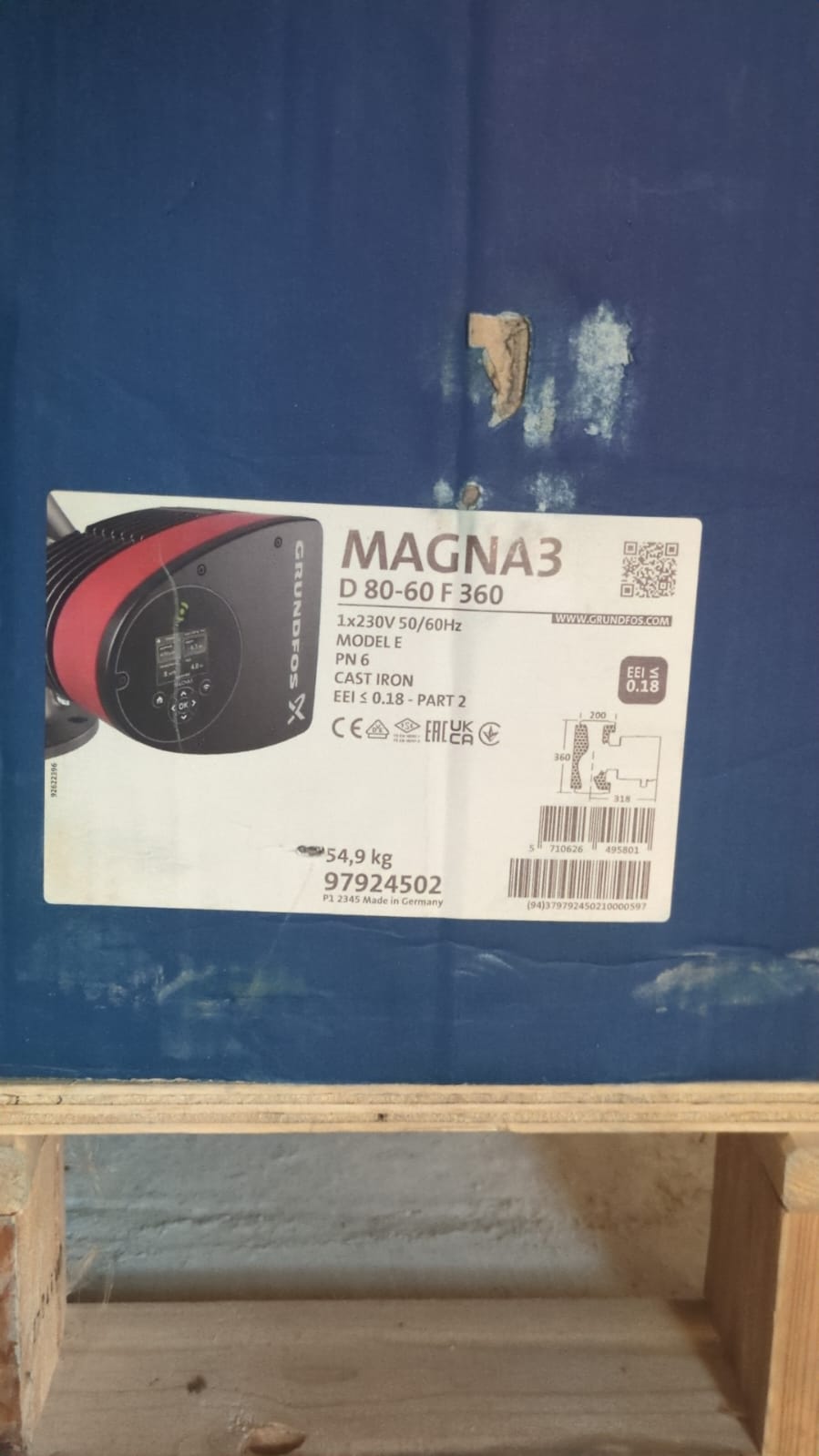 Grundfos Magna3D 80-60 F Circulator Pump 240v 97924502 DN80 #4462