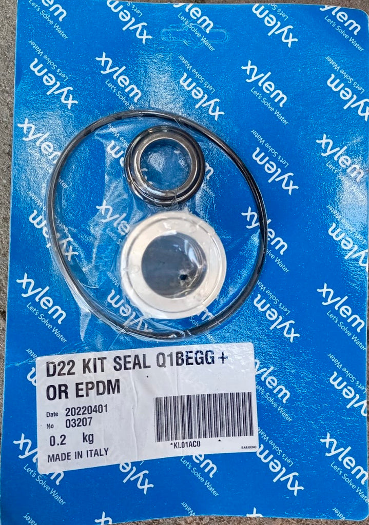 XYLEM LOWARA Mechanical Seal & O-Ring Kit SK11 - ESV33-46-66-92-125 (SiC/Car) 22mm KL01AC0 #4264