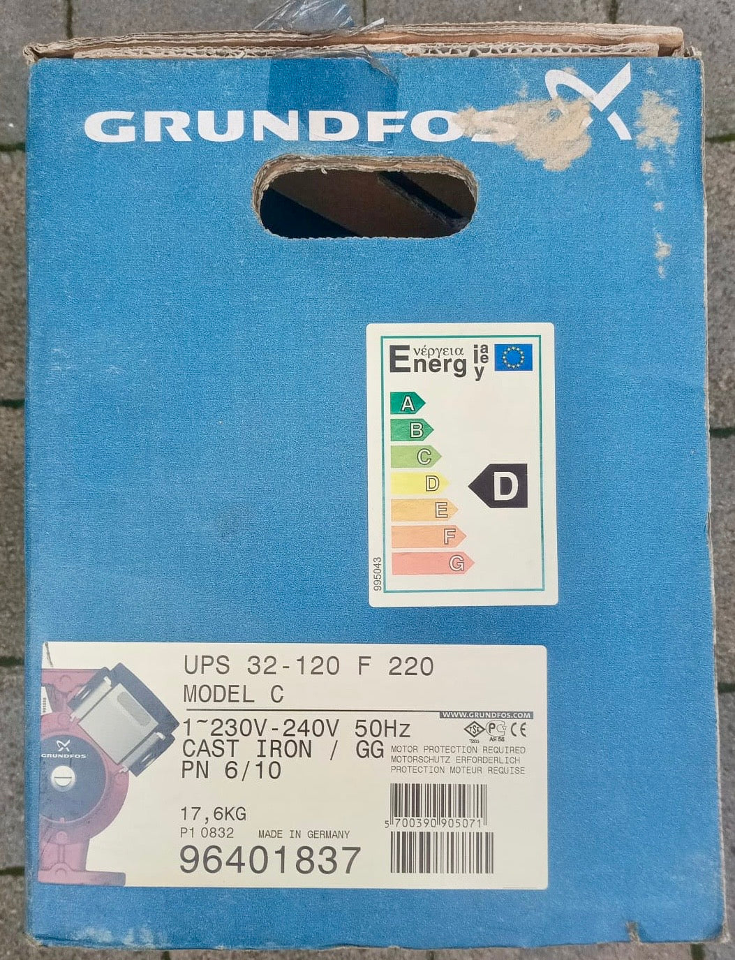 GRUNDFOS UPS 32-120 F 220 MODEL C 240V 96401837 PUMP Heating Circulator #4379