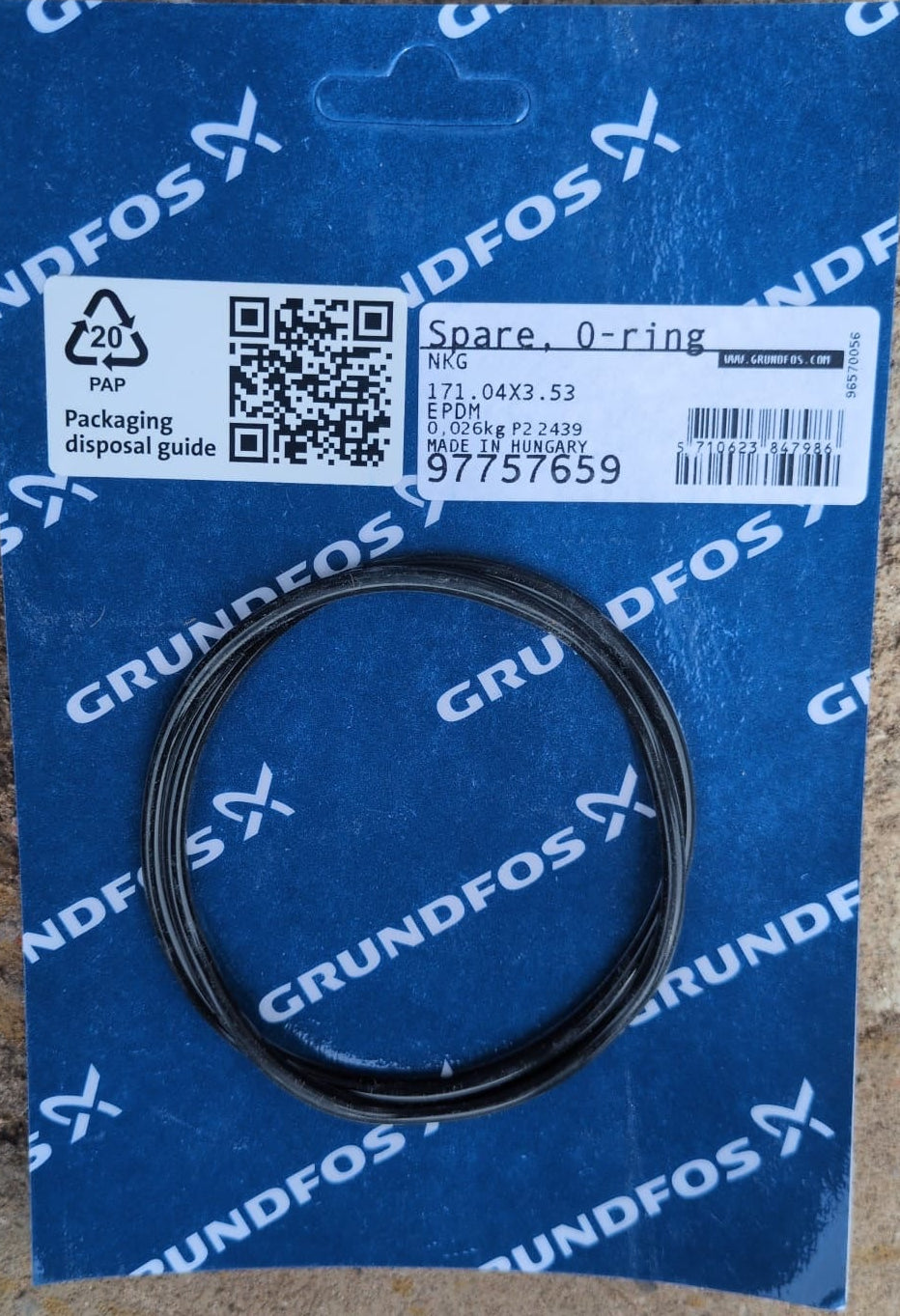 Grundfos EPDM Pump Casing O-Ring Seal for NB NK TP TPD Pumps 97757659 #5041