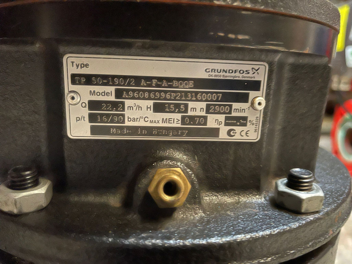 Grundfos TP 50-190/2 A-F-A-BQQE 1.5kW DN50 Inline Circulator Pump 415V 96086996 USED #5015