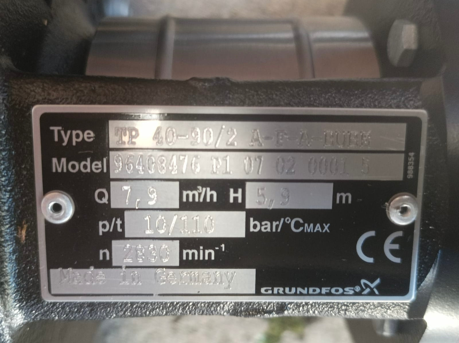 Grundfos TP 40-90/2 A F A BUBE 240V Circulator Pump 96408476 DN40 0.25kW #4483