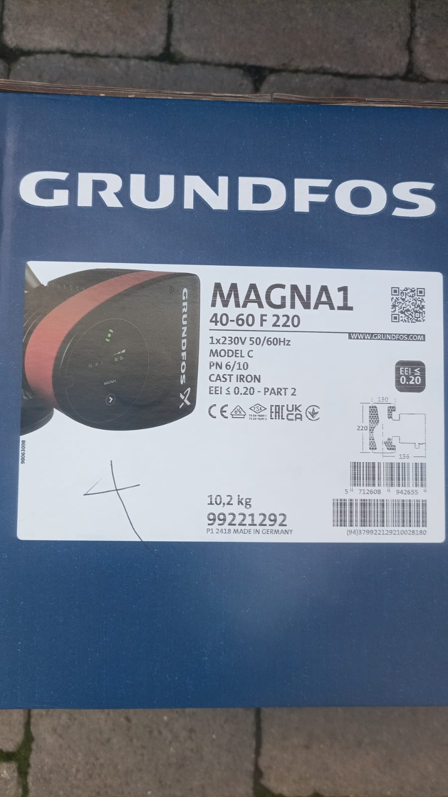 Grundfos Magna1 40-60 F 220 Circulator Pump 240V 99221292 #4391