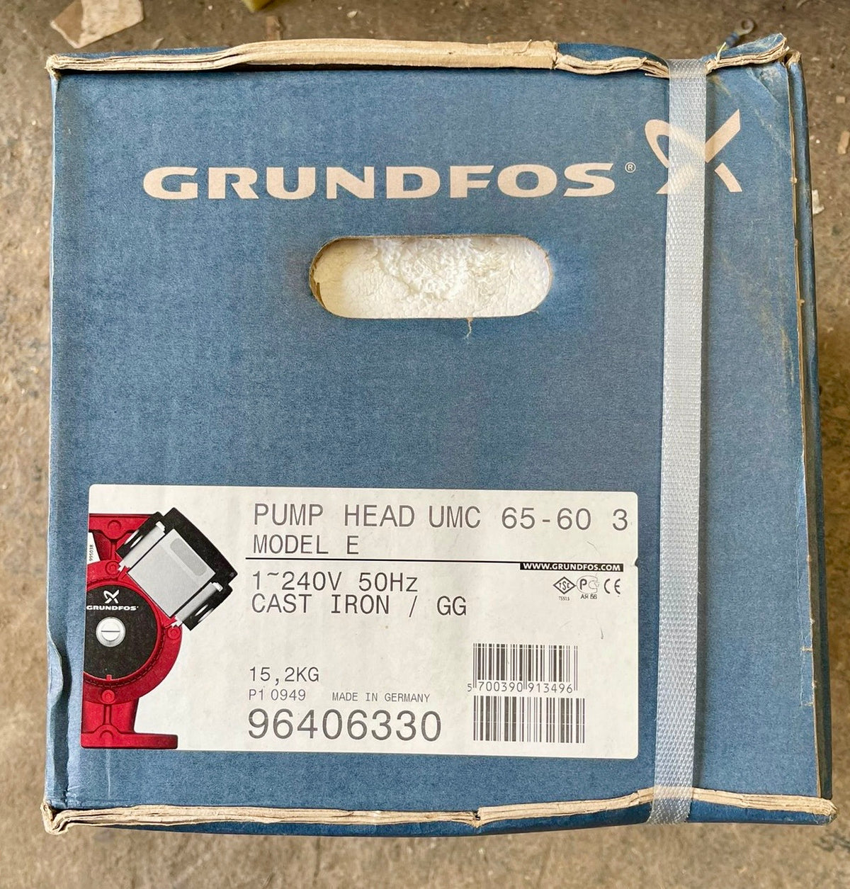 Grundfos UMC/D 65-60 Circulator Replacement Pump Head 240V 96406330 #5009/17