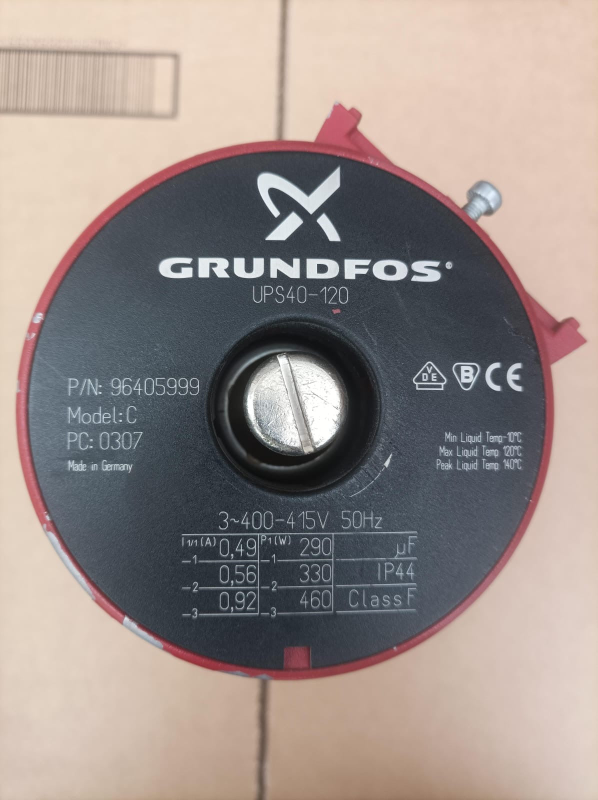 Grundfos UPS/UPSD 40-120 Circulator Replacement Pump Head 415V 96405999 #4277/4390 96401944 96408903