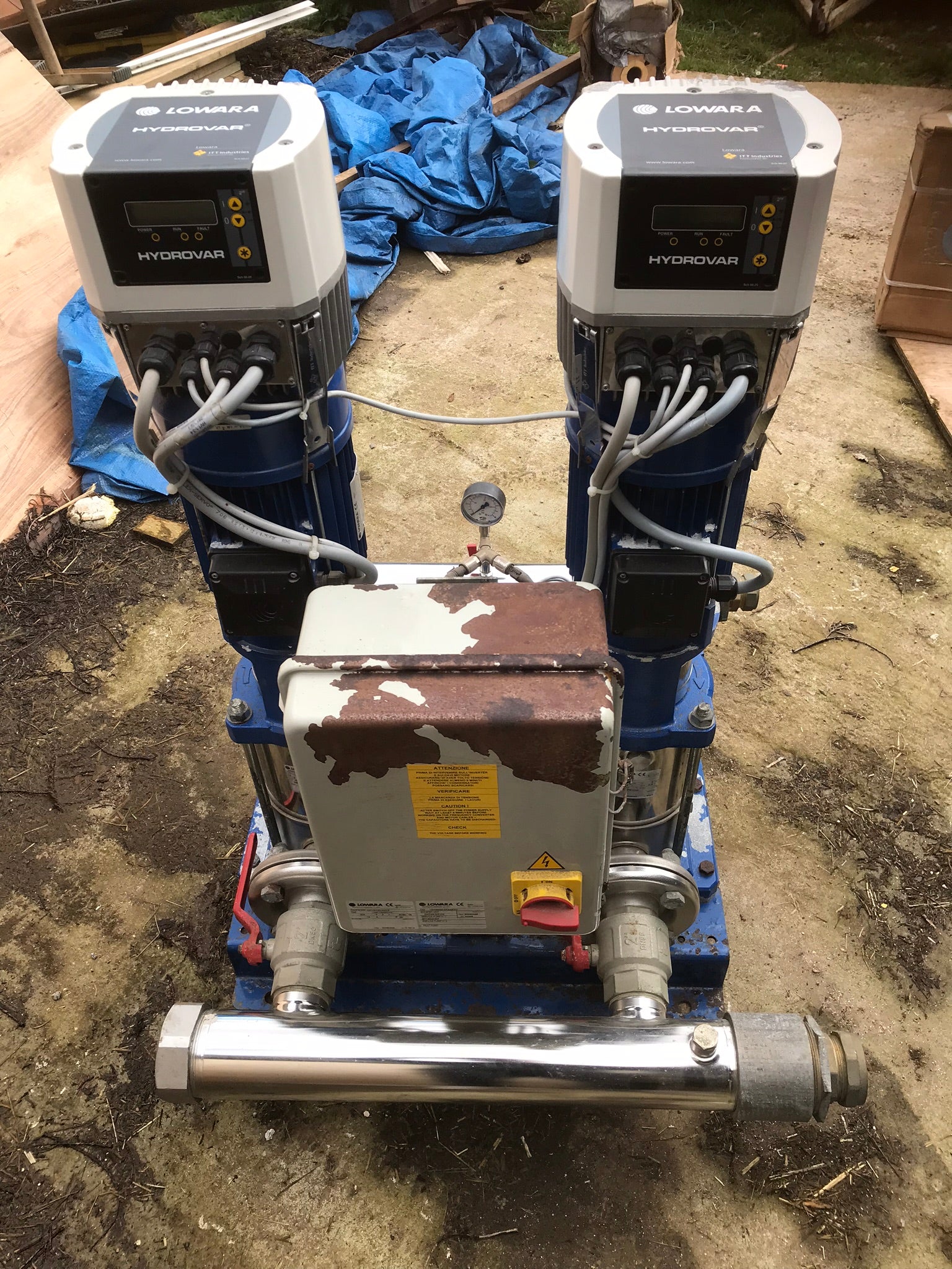 Lowara Hydrovar GHV20/SV1603F30T Variable Twin Pressure Booster pump Set 415v #804