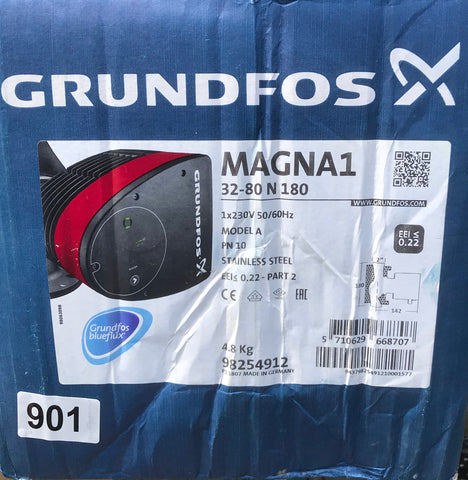 Grundfos Magna1 32-80 N 98254912 180mm Circulating Pump #901