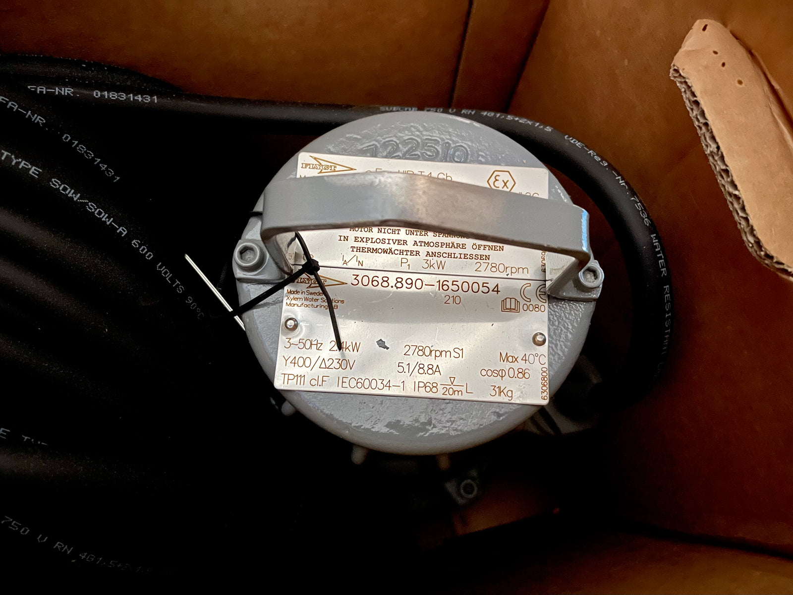 Flygt MP 3068.890 HT 210 2.4KW 3PH Submersible Grinder Pump DN50 #3417 VAT