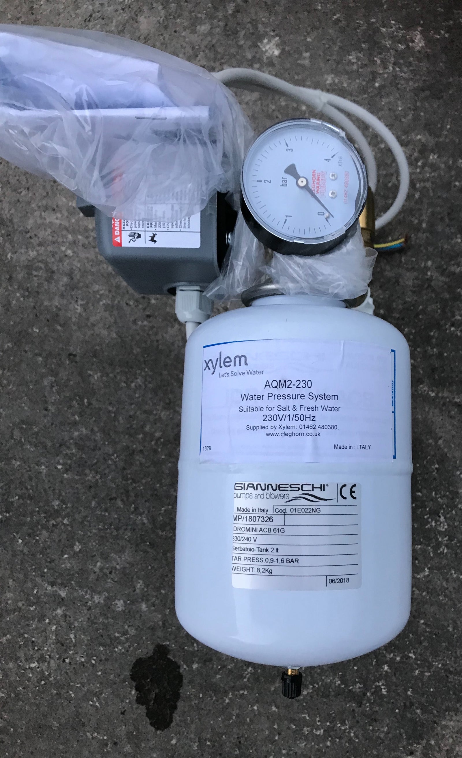 Jabsco Xylem Gianneschi AQM2-230 water pressure system booster pump #1044