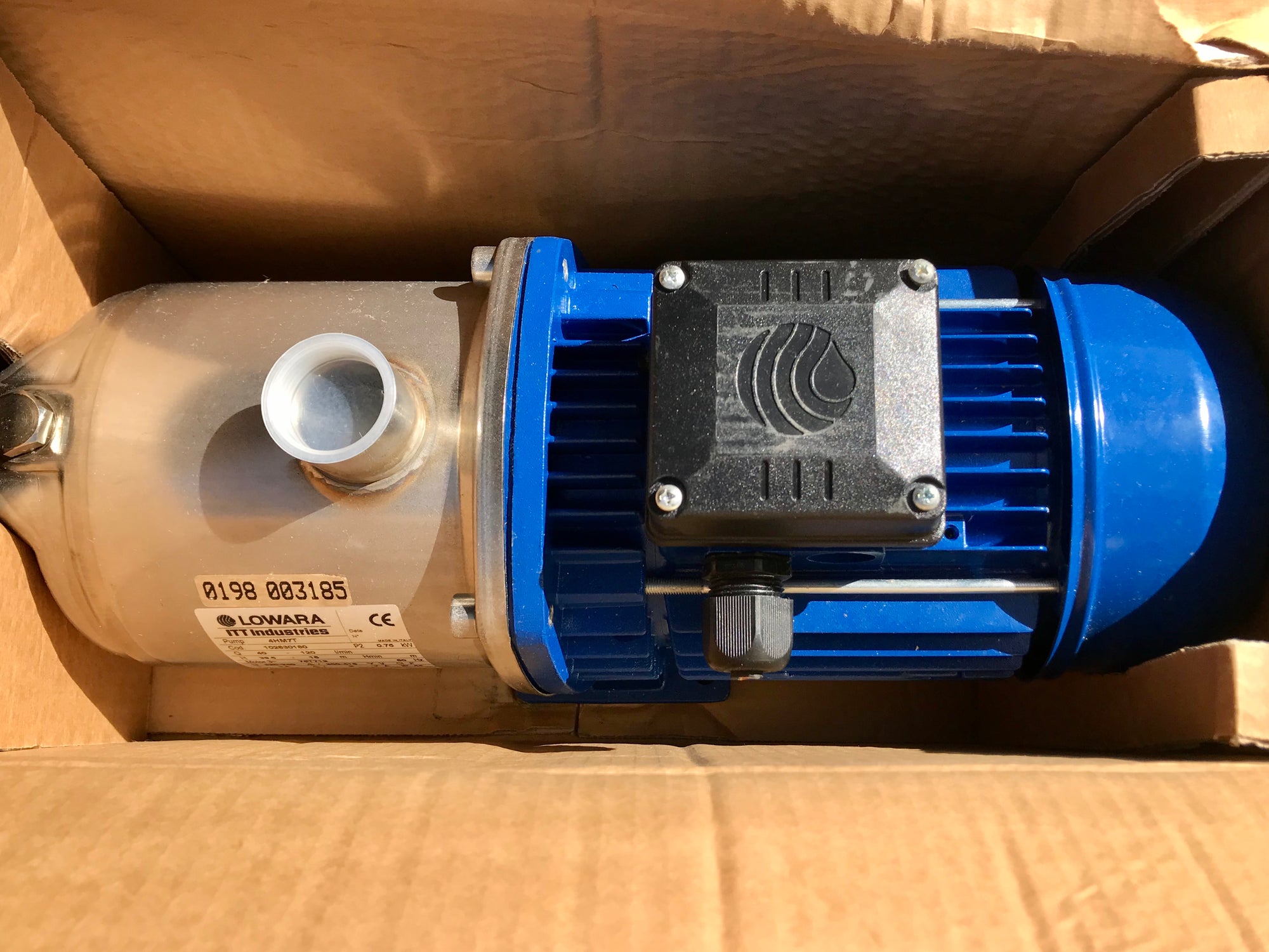 Lowara 4HM7T Horizontal Multistage Pump 415v Stainless Steel #1962