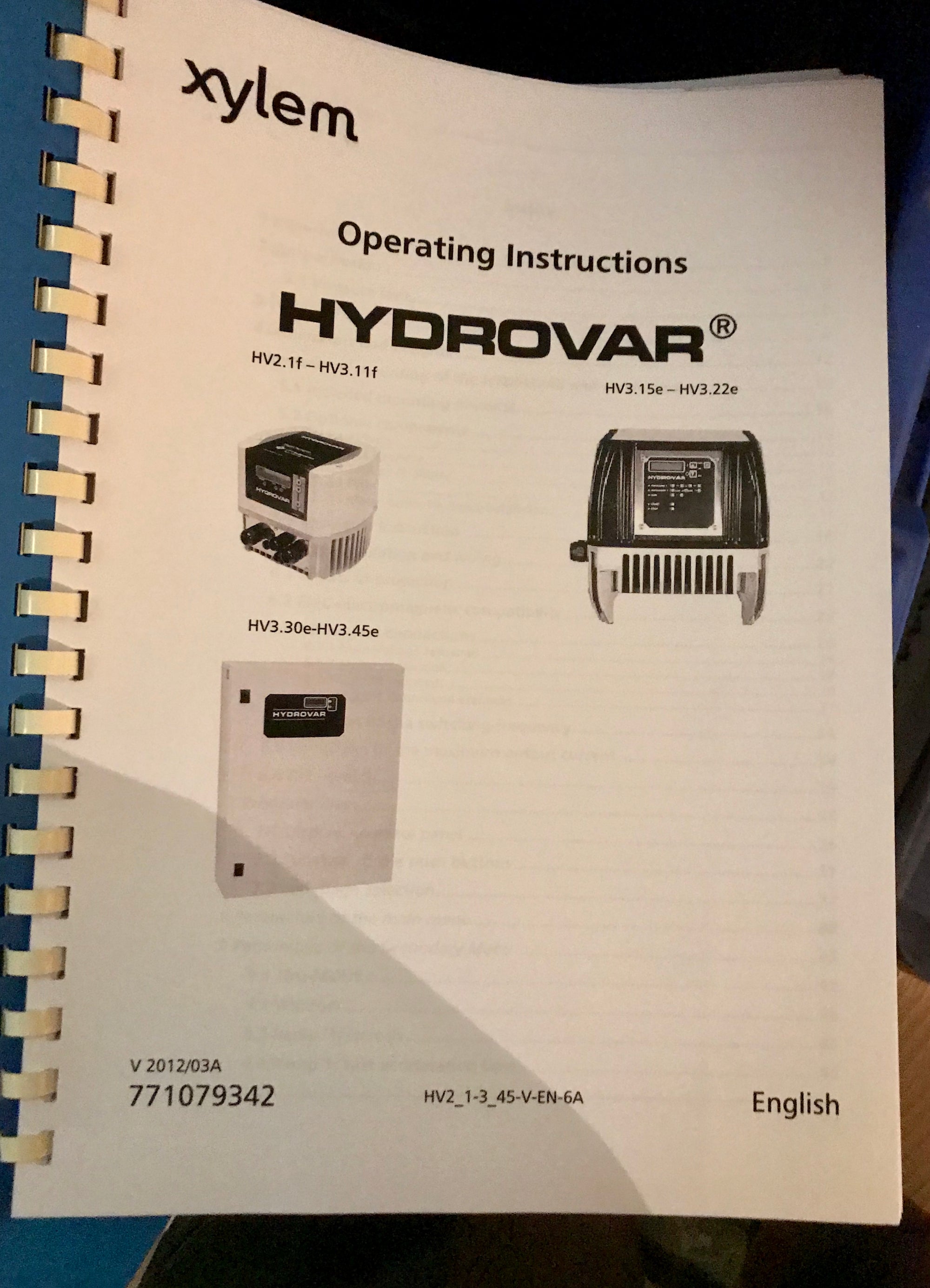 Xylem Hydrovar Inverter Control Unit ITT Industries HV 3.22 e/120b2 22kw 415v #1880