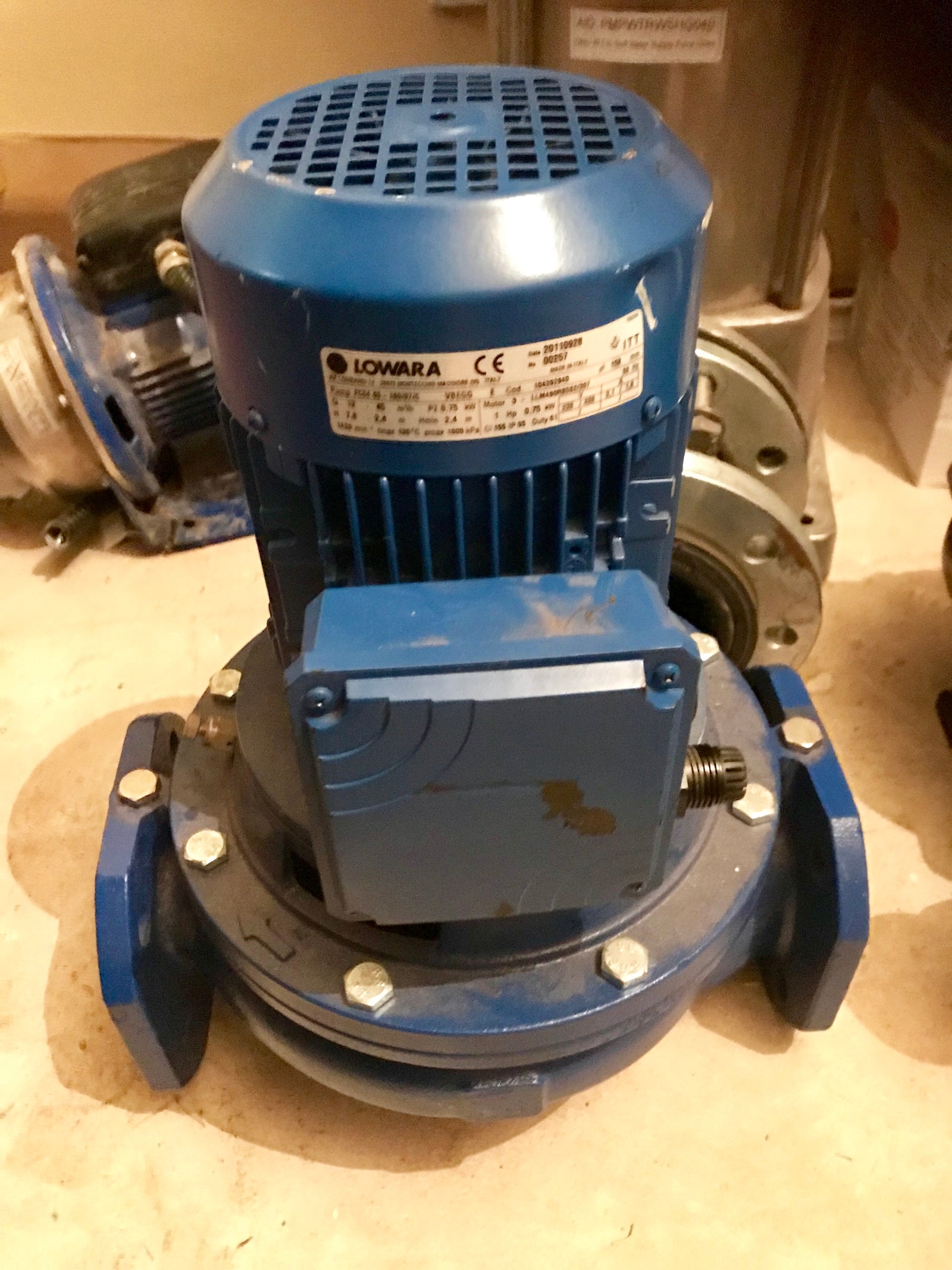 Lowara FCE4 65-160/07/D 0.75Kw Pump 415v Centrifugal In Line #1865